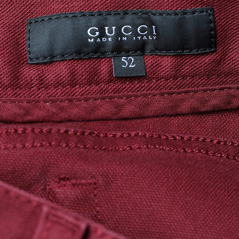 Gucci Burgundy Denim Skinny Jeans XL