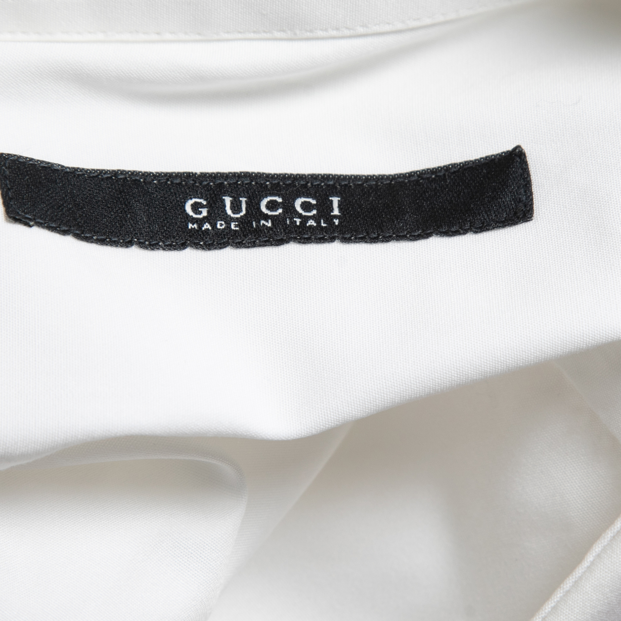 Gucci White Cotton Button Front Dress Shirt 3XL