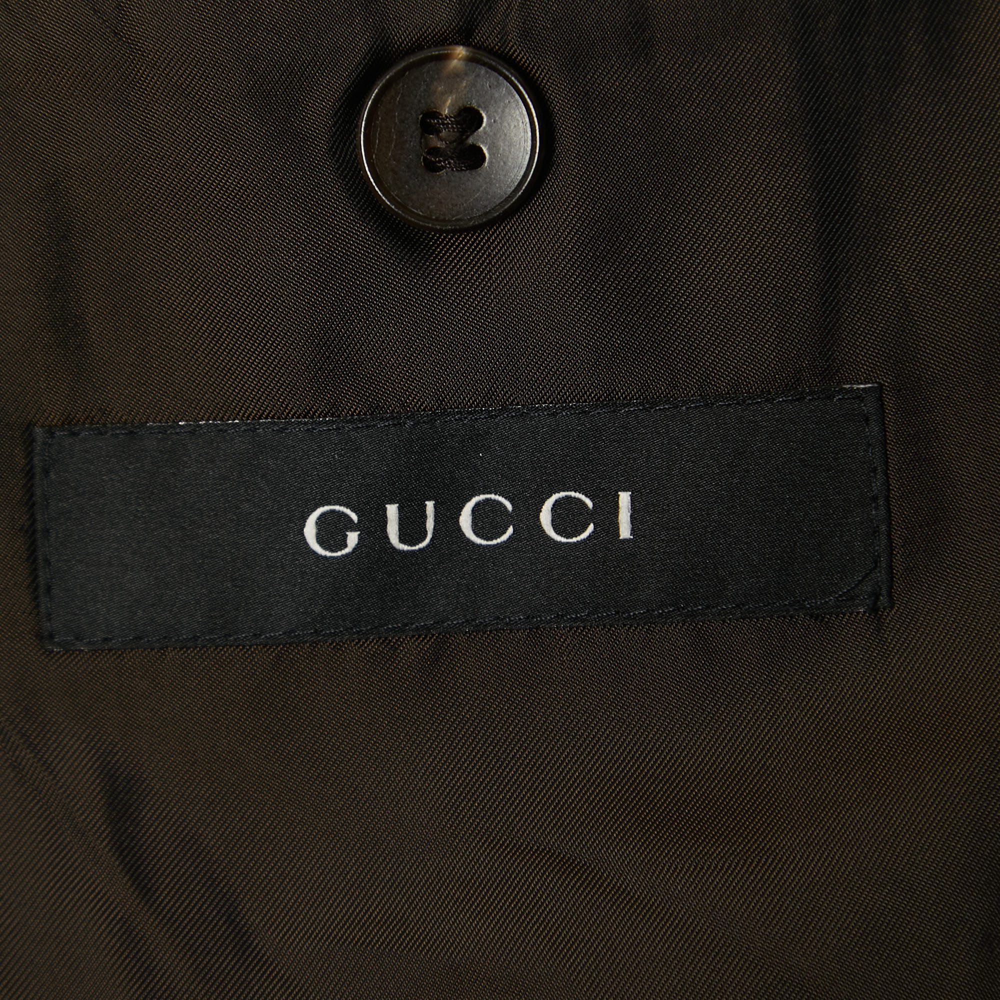 Gucci Brown Wool Single Breasted Blazer XL