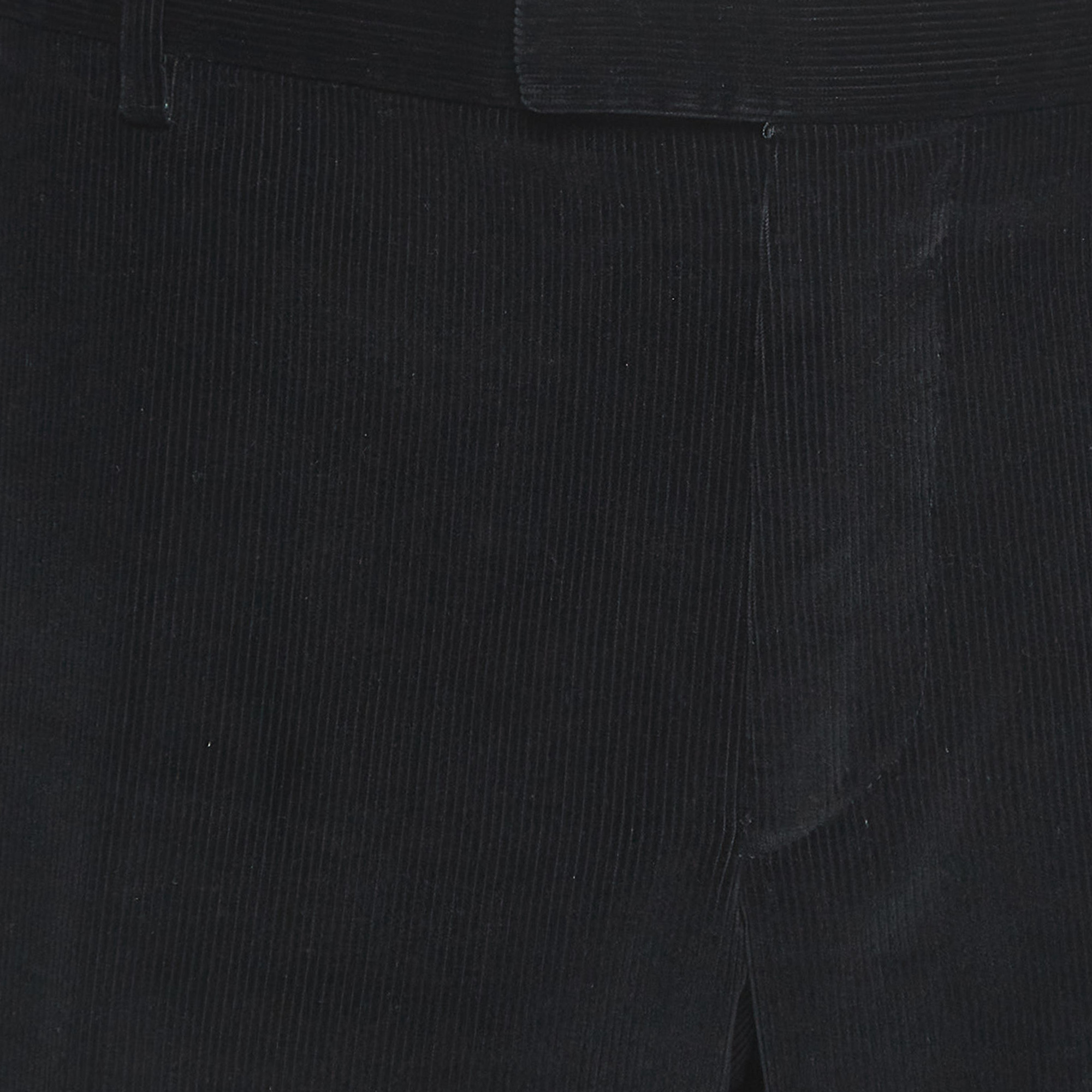 Gucci Black Corduroy Regular Fit Trousers 4XL