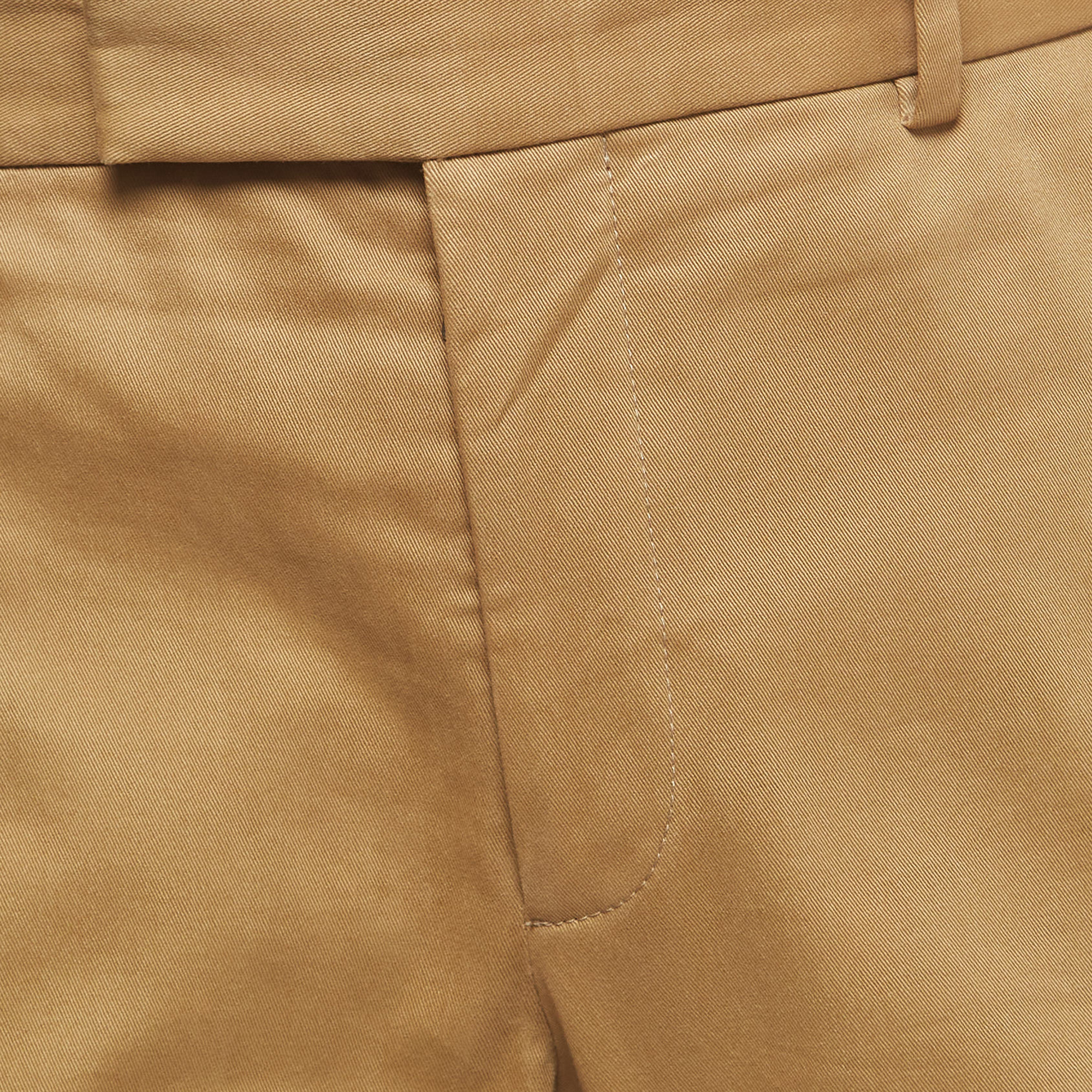 Gucci Khaki Cotton Riding Tapered Trousers M
