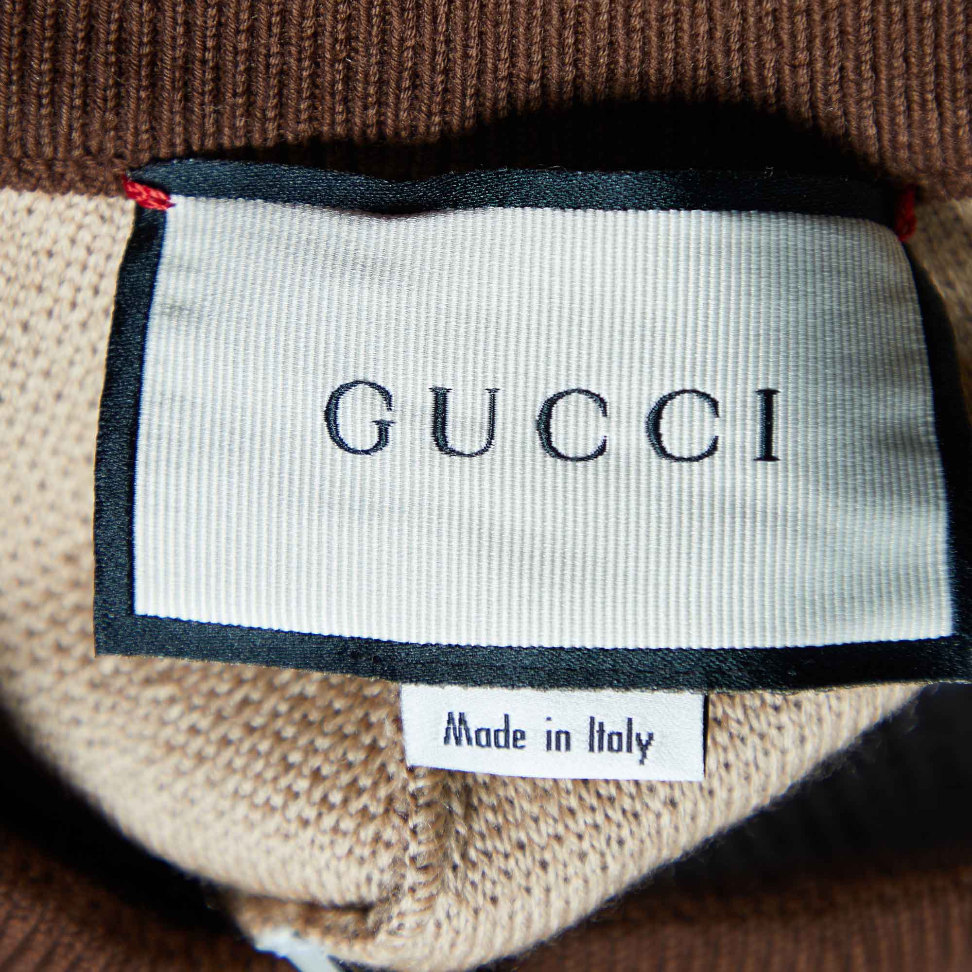 Gucci Brown GG Wool Knit Elasticized Waist Shorts XS