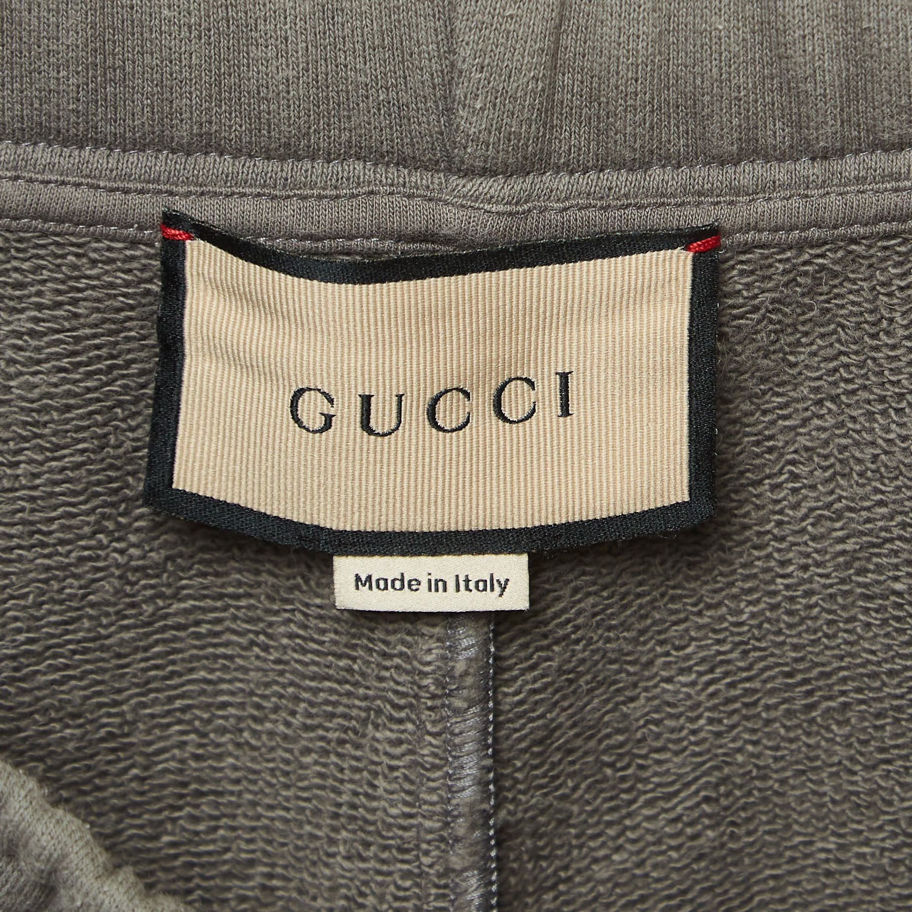 Gucci Grey Jersey Logo Tape Detailed Drawstring Shorts M