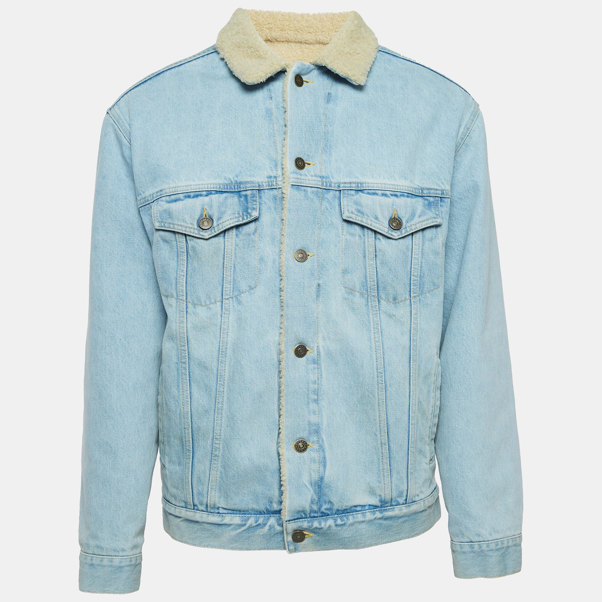 Gucci Blue Paramount Pictures Embroidered Denim Jacket S