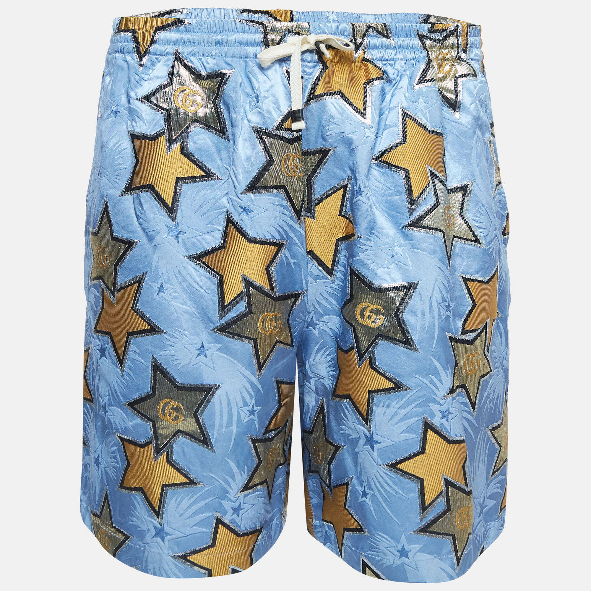 Gucci blue star gg jacquard bermuda shorts s