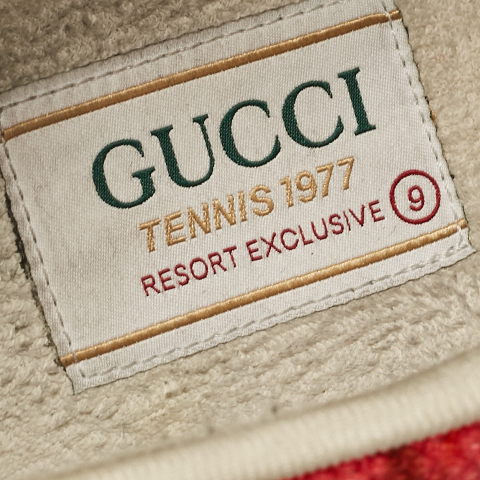 Gucci Multicolor Canvas Tennis 1977 Low Top Sneakers Size 43