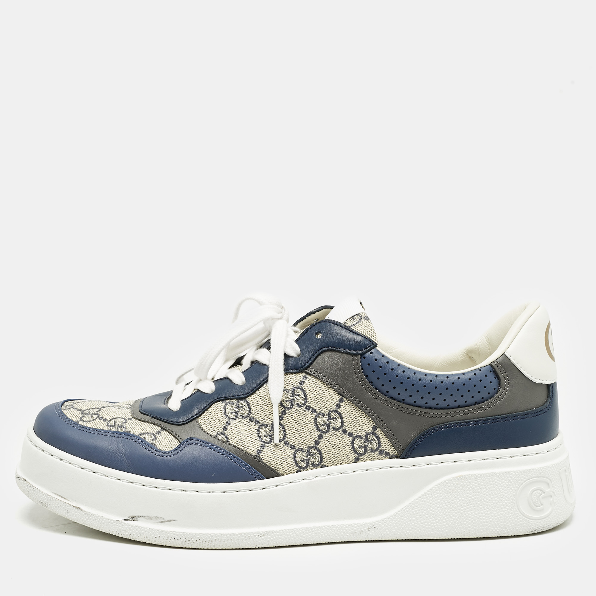 Gucci Multicolor Canvas and Leather Chunky B Low Top Sneakers Size 43
Gucci Multicolor Canvas and Leather Chunky B Low Top Sneakers Size 43