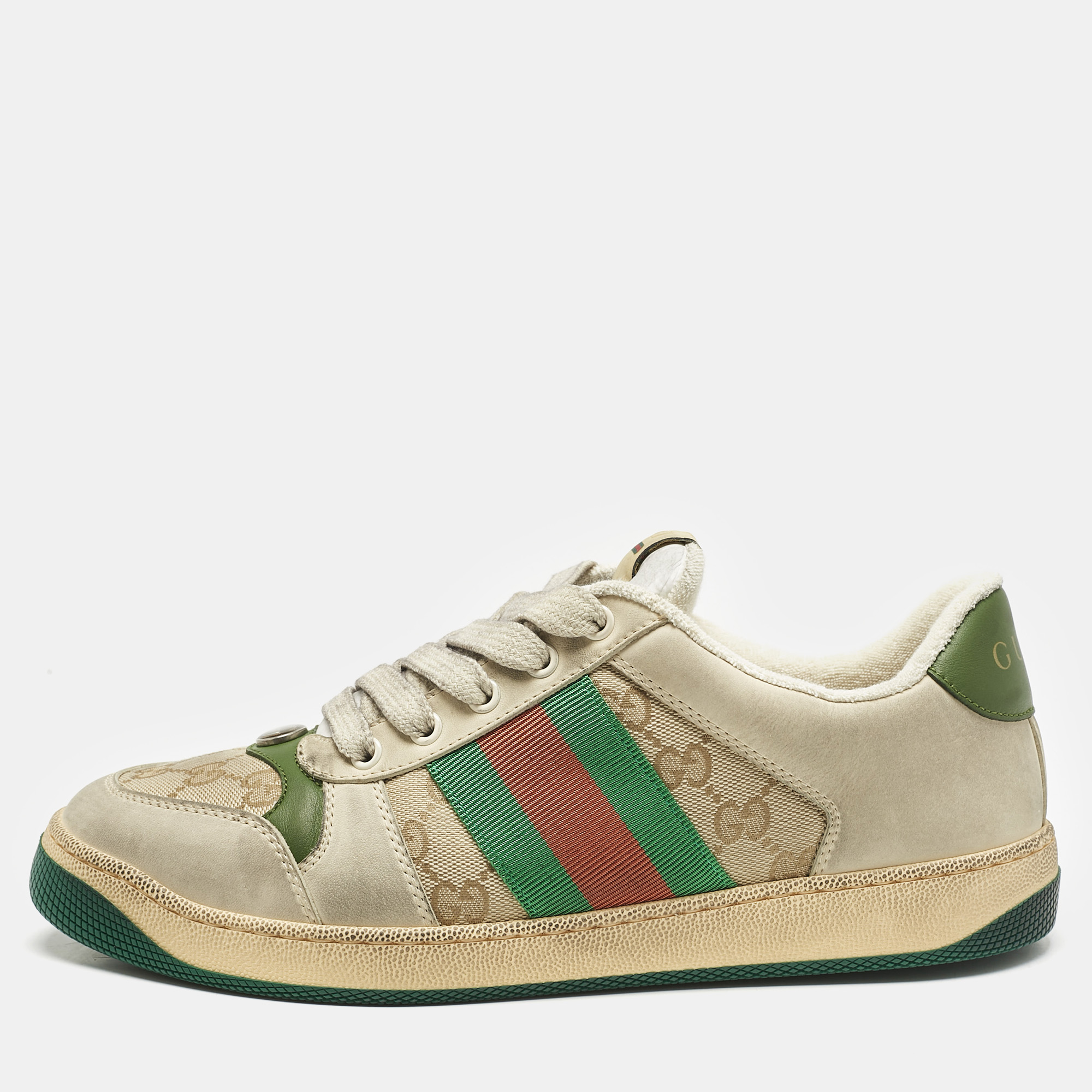 Gucci Multicolor GG Canvas and Nubuck Leather Screener Sneakers Size 41
Gucci Multicolor GG Canvas and Nubuck Leather Screener Sneakers Size 41
