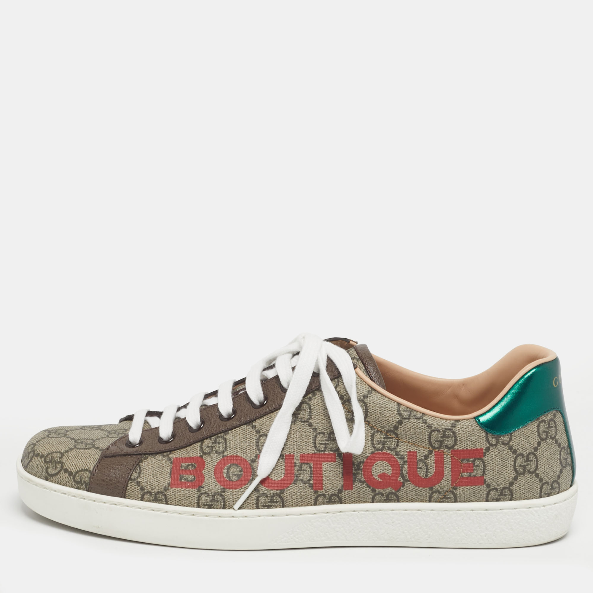 Gucci Beige/Brown GG Supreme Canvas Ace Sneakers Size 43
Gucci Beige/Brown GG Supreme Canvas Ace Sneakers Size 43