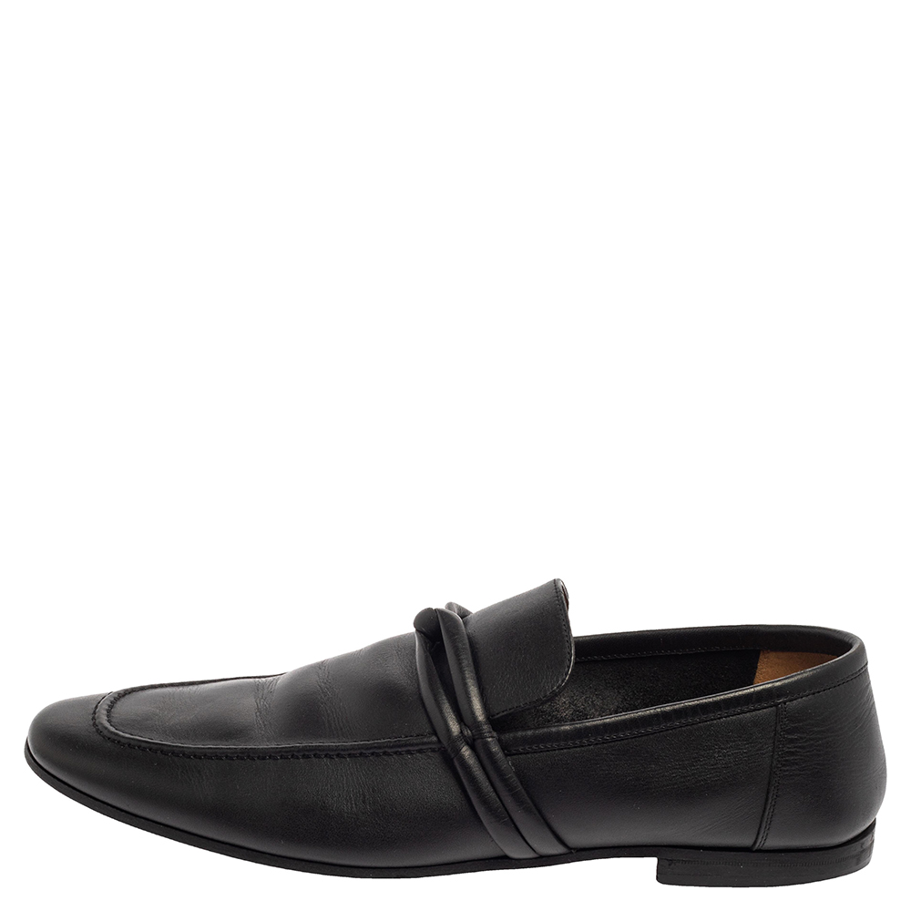 Gucci Black Leather Loafers Size 40