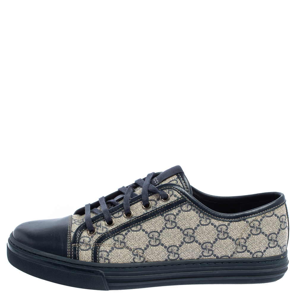 Gucci Beige/Blue Supreme Canvas And Leather Cap Toe Low Top Sneaker Size
Gucci Beige/Blue Supreme Canvas And Leather Cap Toe Low Top Sneaker Size