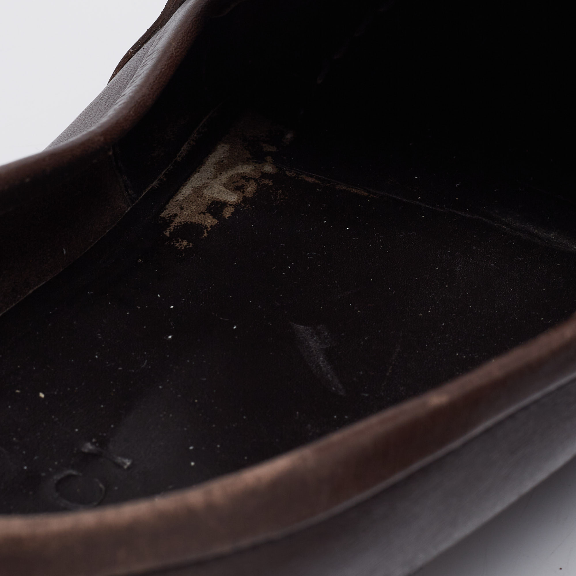 Gucci Dark Brown Leather Jordaan Horsebit Slip On Loafers Size 44