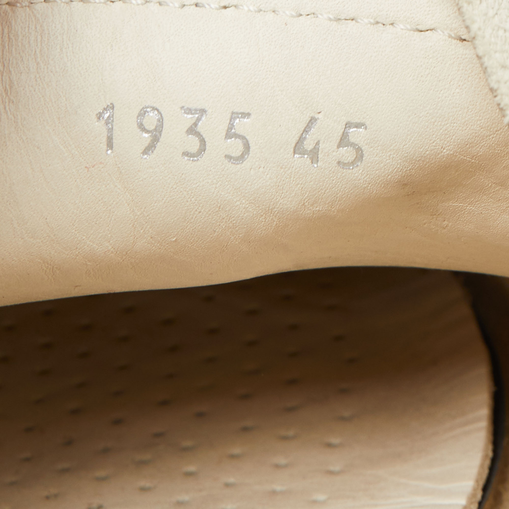 Gucci Cream Leather Horsebit Loafers Size 45