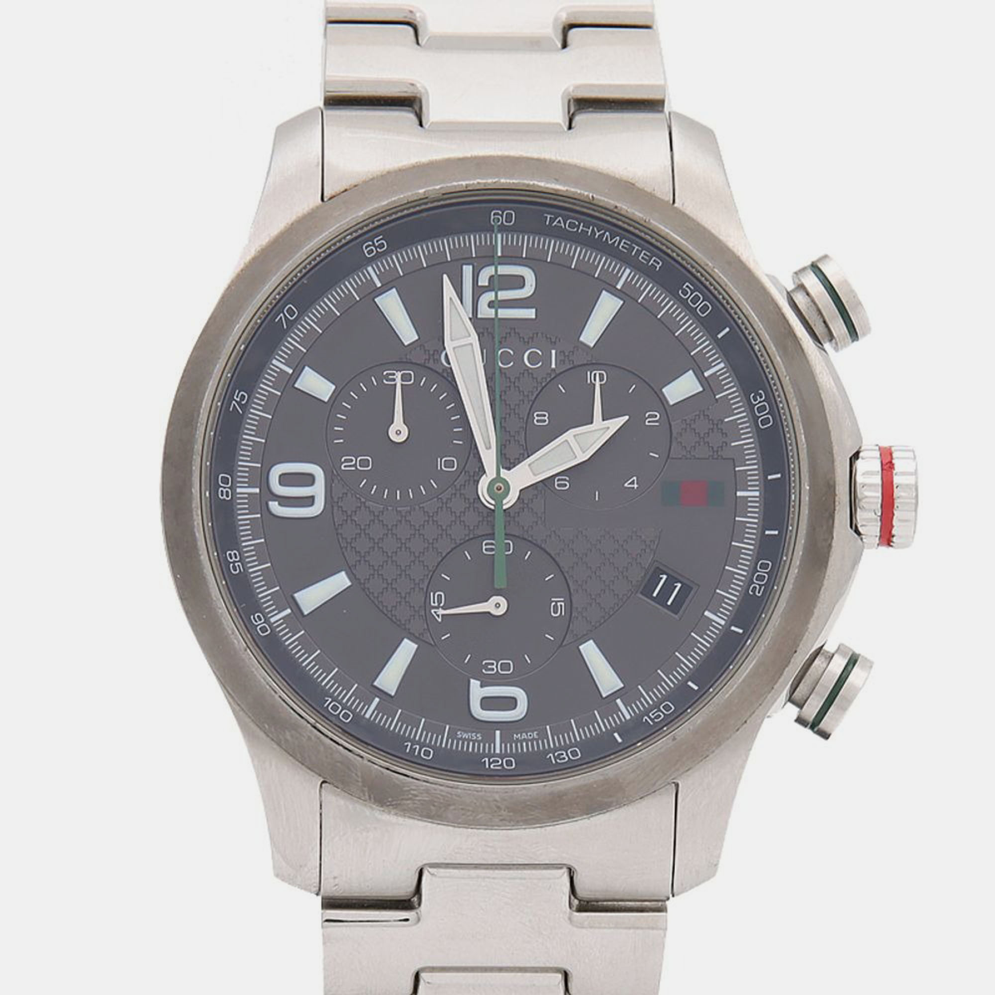 Gucci G Timeless Chronograph 126.2 Quartz Stainless Steel Men's Wristwatch 45 mm, Black
Gucci G Timeless Chronograph 126.2 Quartz Stainless Steel Men's Wristwatch 45 mm, Black
