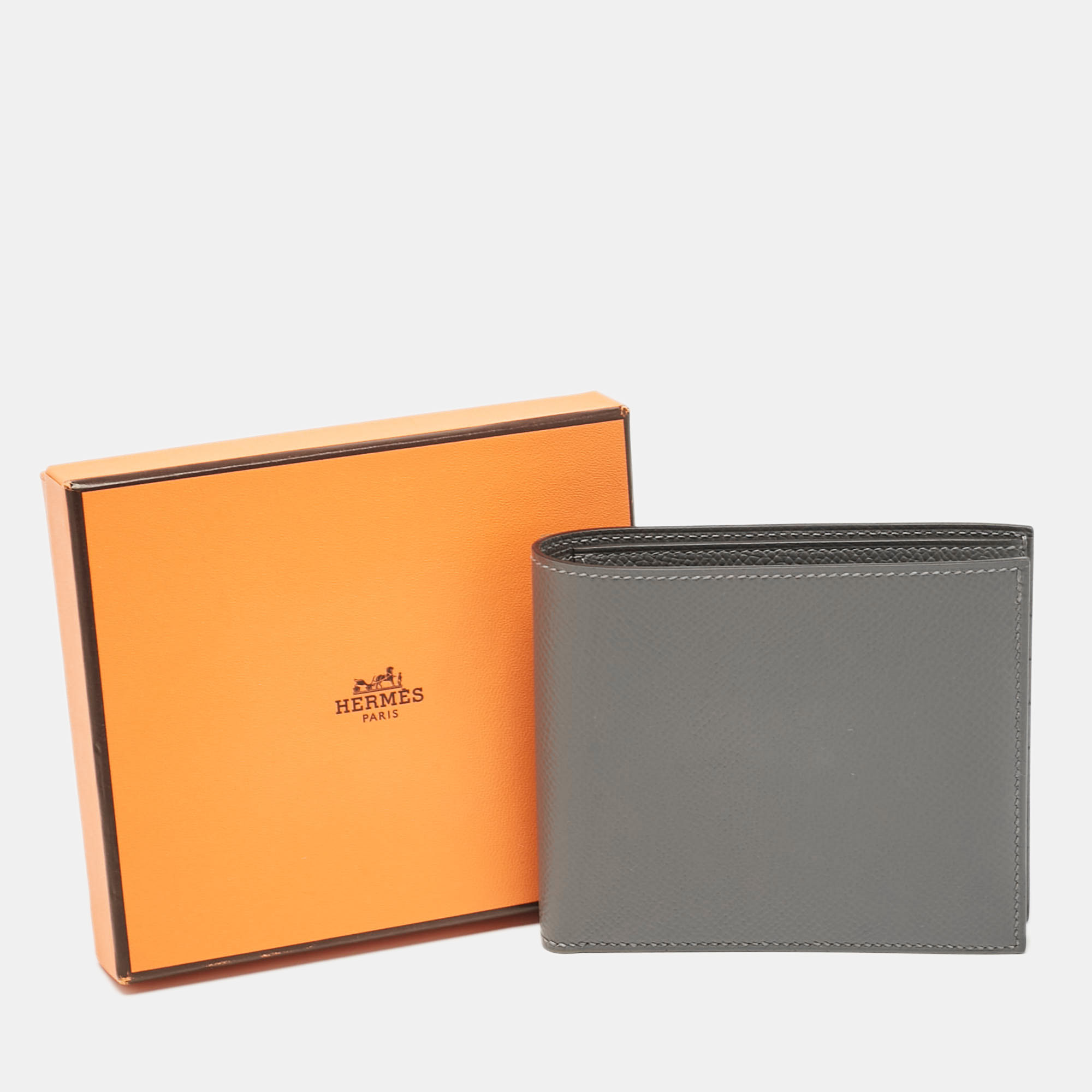 Hermes Gris Epsom Leather MC² Copernic Wallet