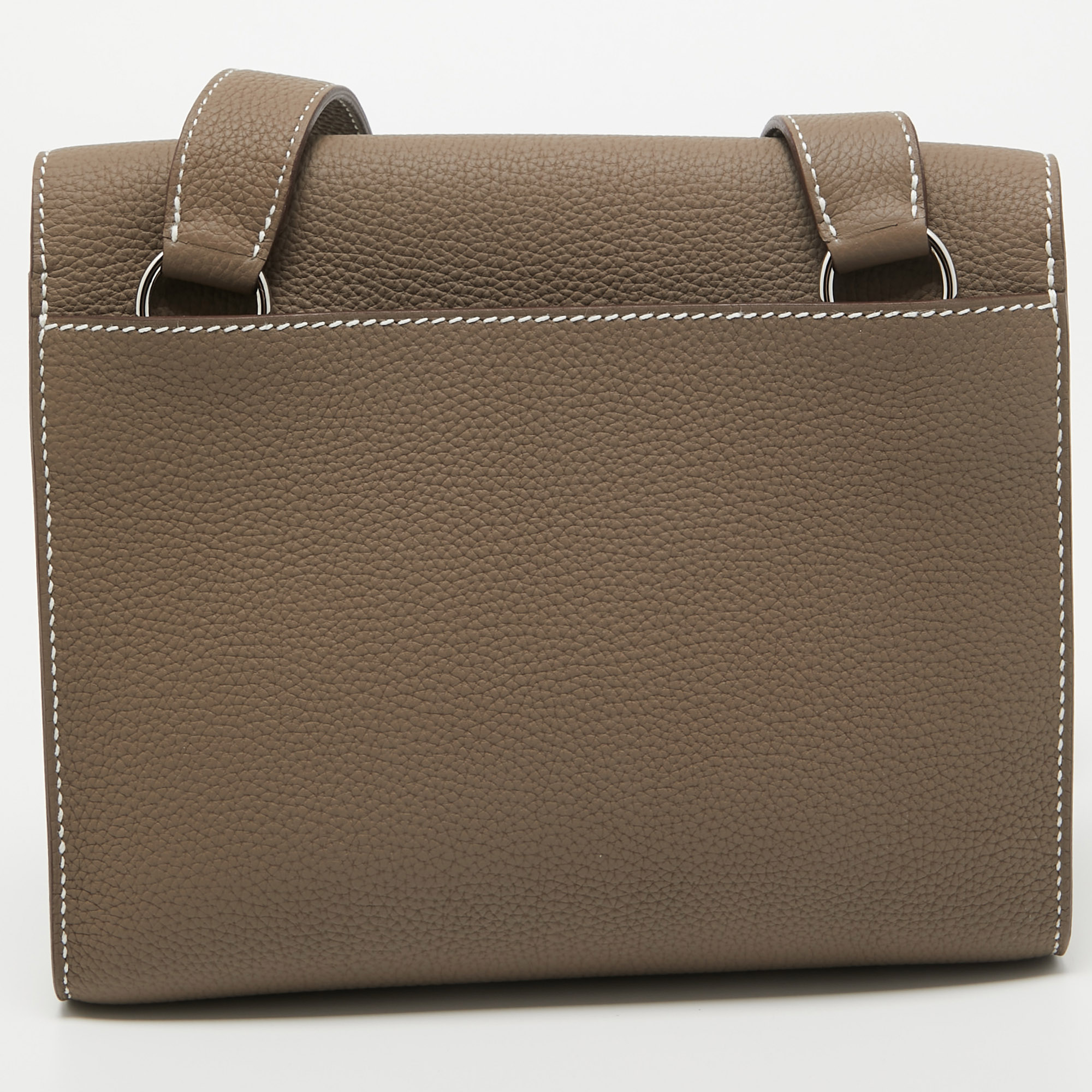 Hermès Etoupe Togo Leather Sac A Depeches 21 Bag