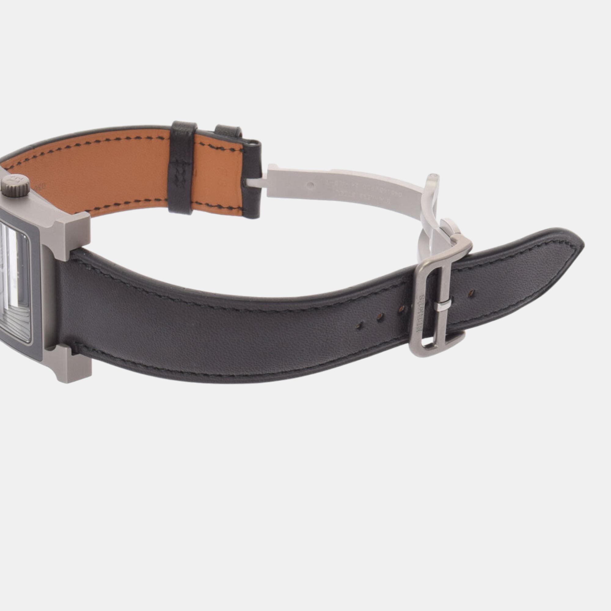 Hermes Grey Titanium Heure H HH5.841 Automatic Men's Wristwatch 35 Mm