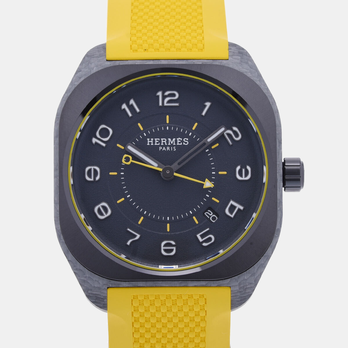 Hermes Grey Titanium H08  SP1.746.340 Automatic Men's Wristwatch 39 Mm