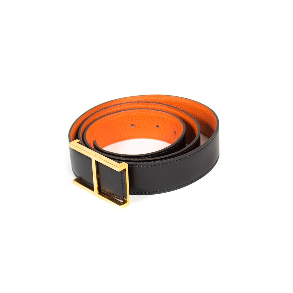 Hermes Reversible Leather Belt Size 100 Cm