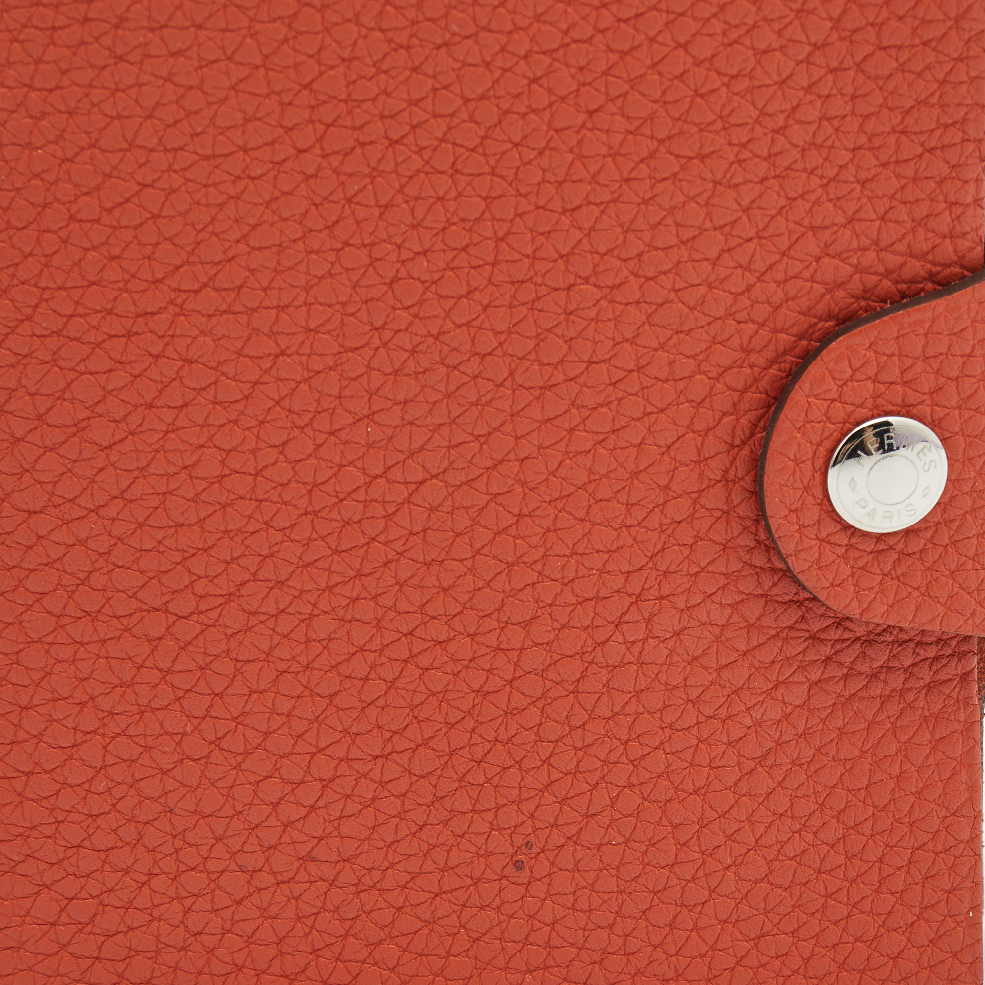 Hermès Rouge Tomate Togo Leather Ulysse Mini Notebook
