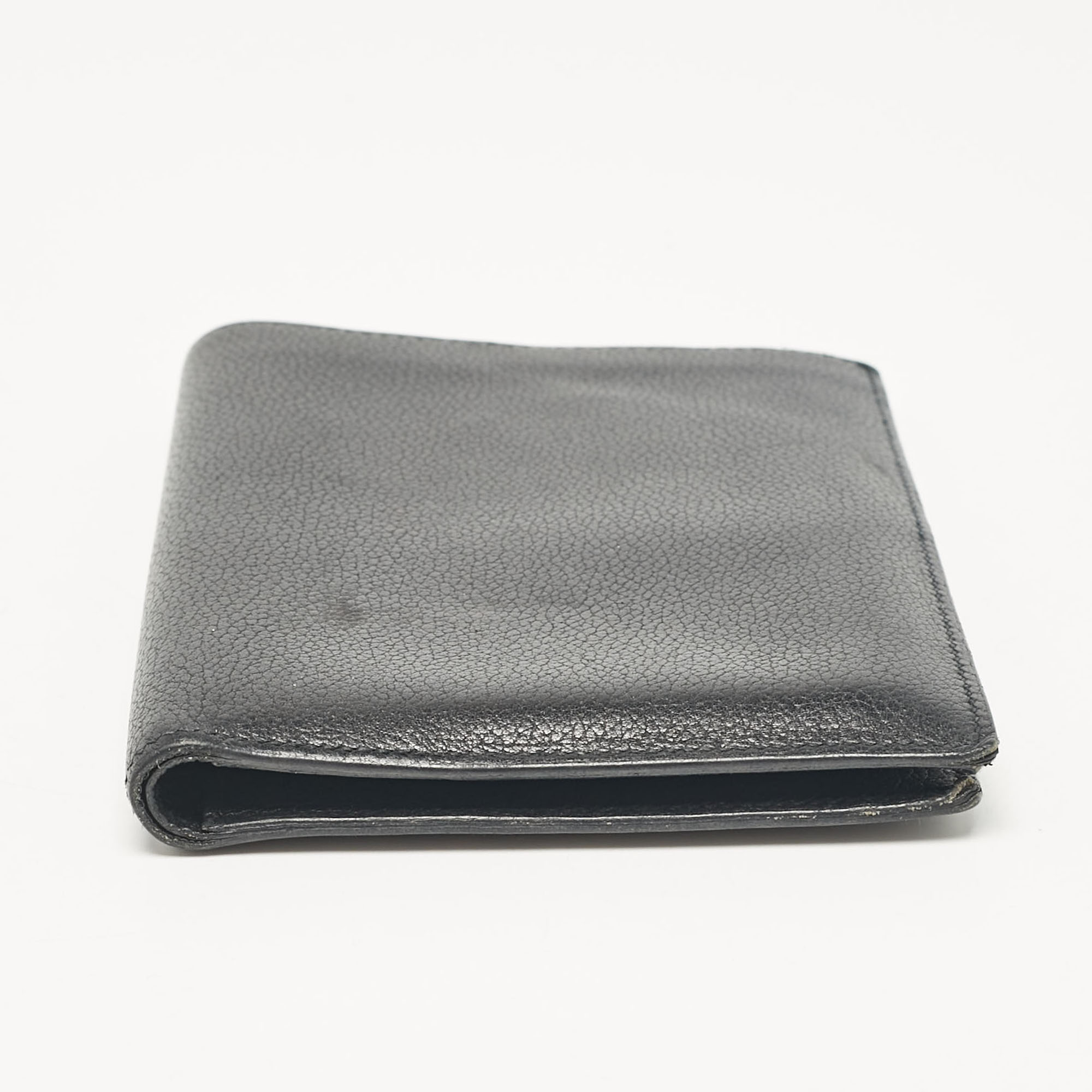 Hermes Noir Evercolor Leather Bifold Wallet