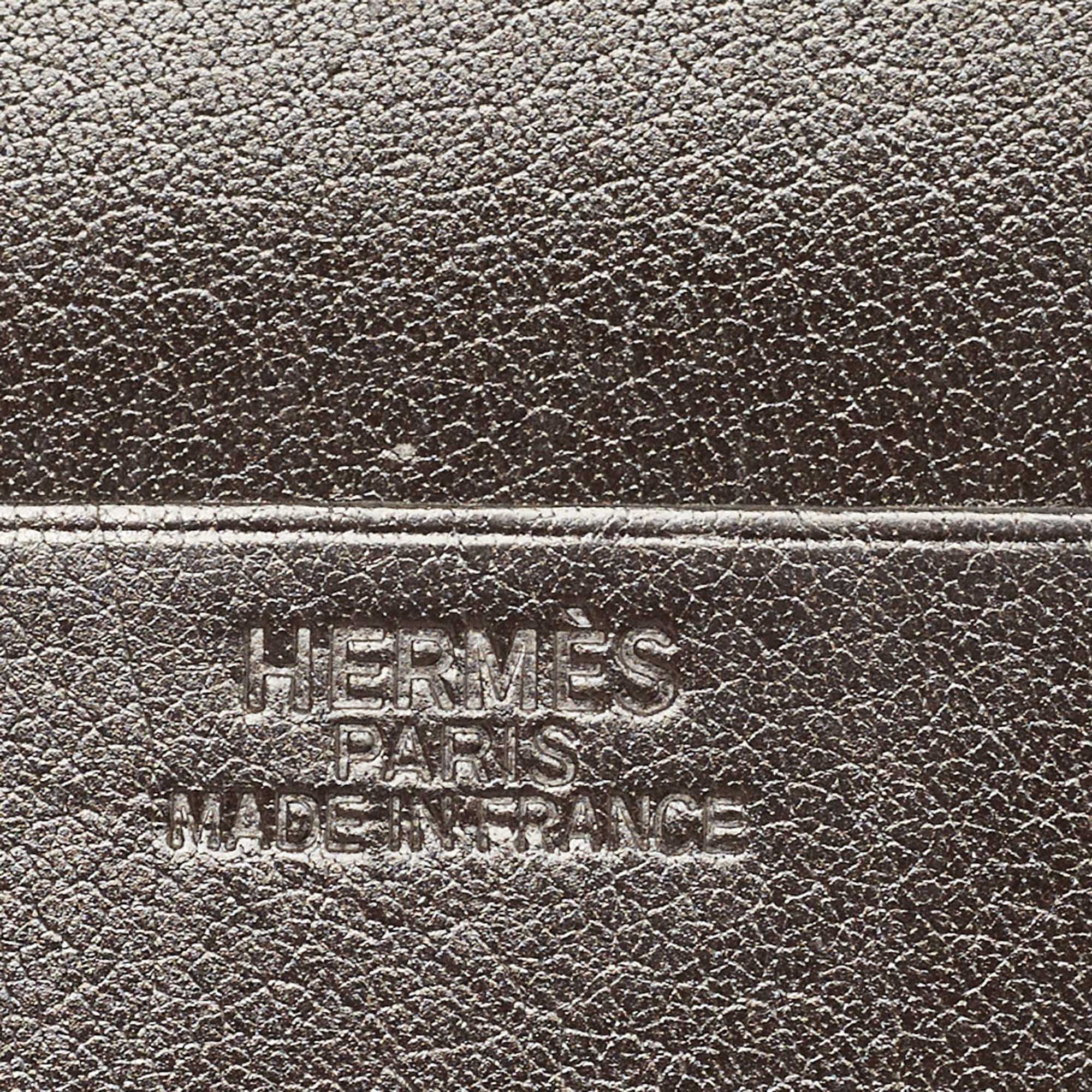 Hermes Macassar Evergrain Leather Vintage Bifold Wallet