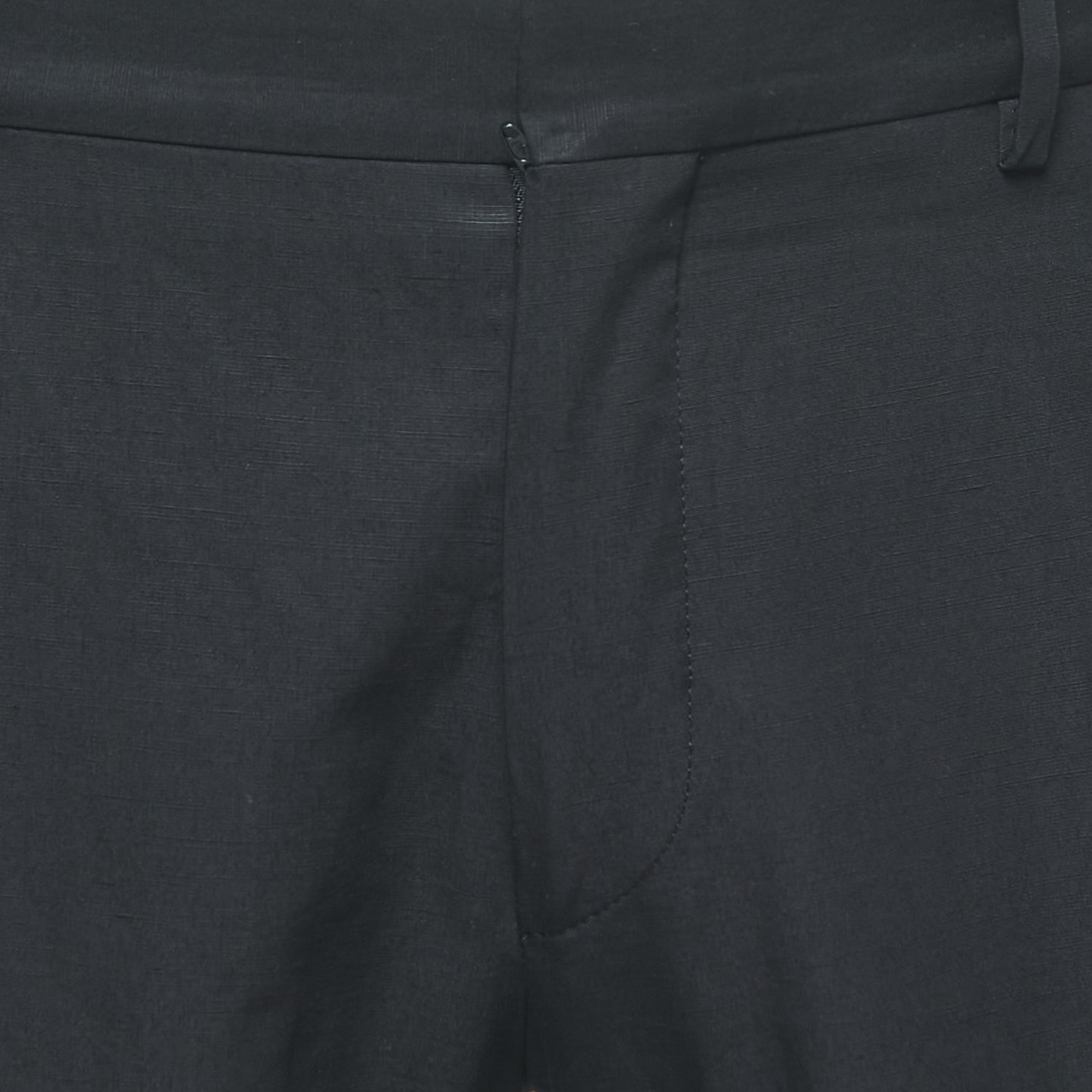 Hermes Black Cotton Blend Trousers L