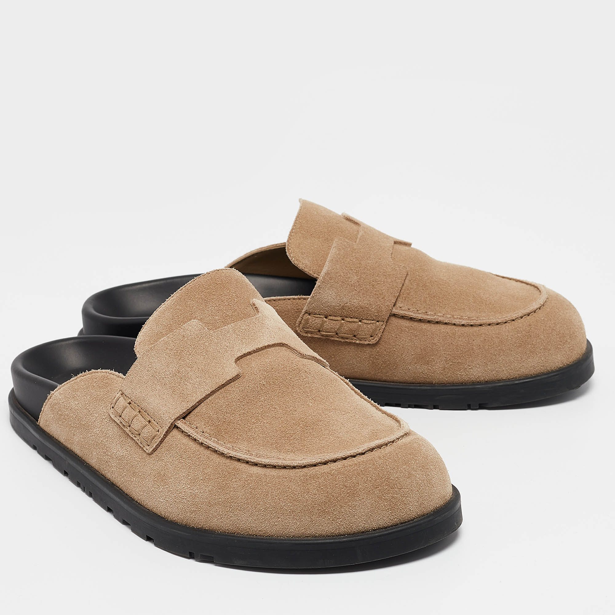 Hermès Brown Suede Go Mules Size 42