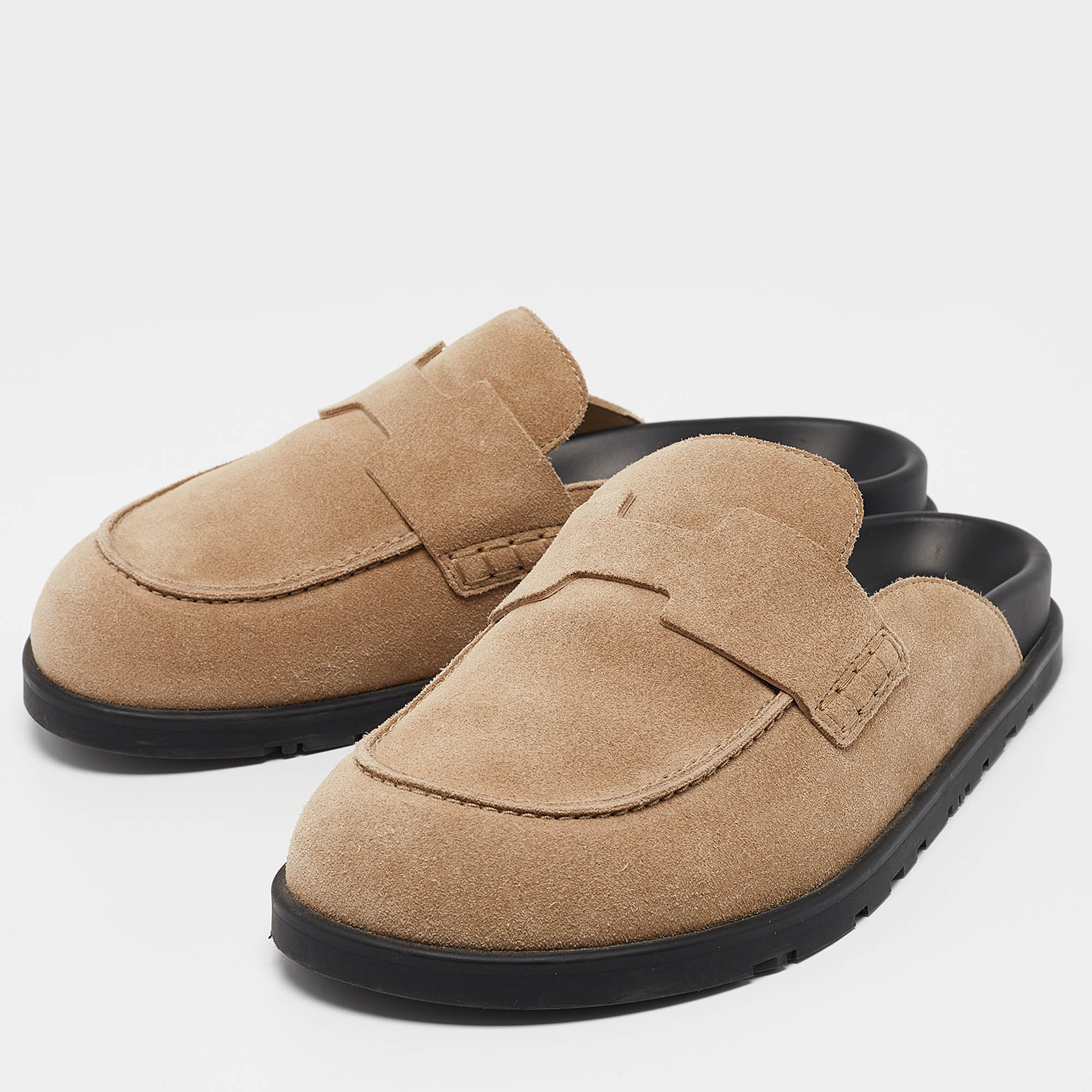 Hermès Brown Suede Go Mules Size 42