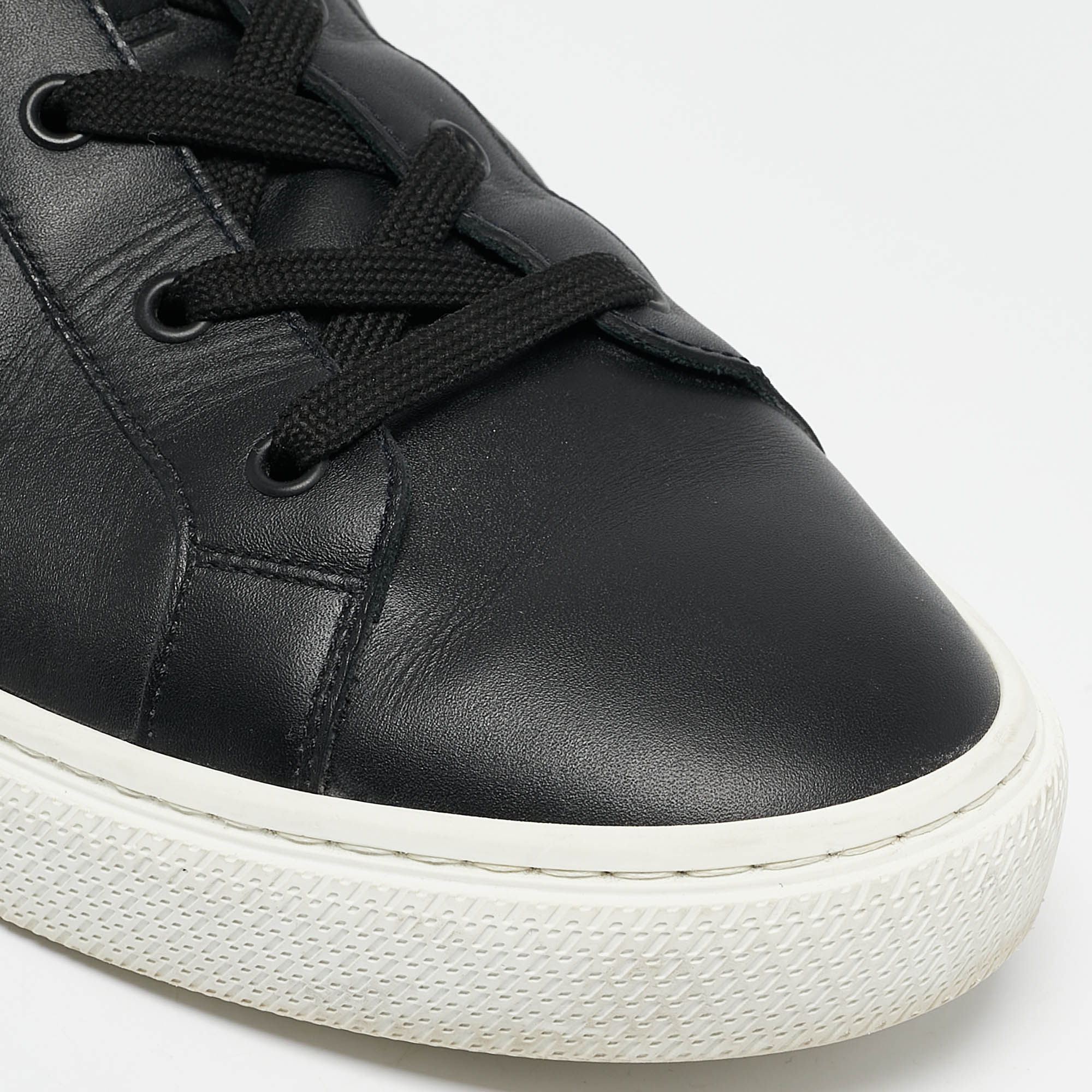 Hermes Black Leather Daydream Sneakers Size 45