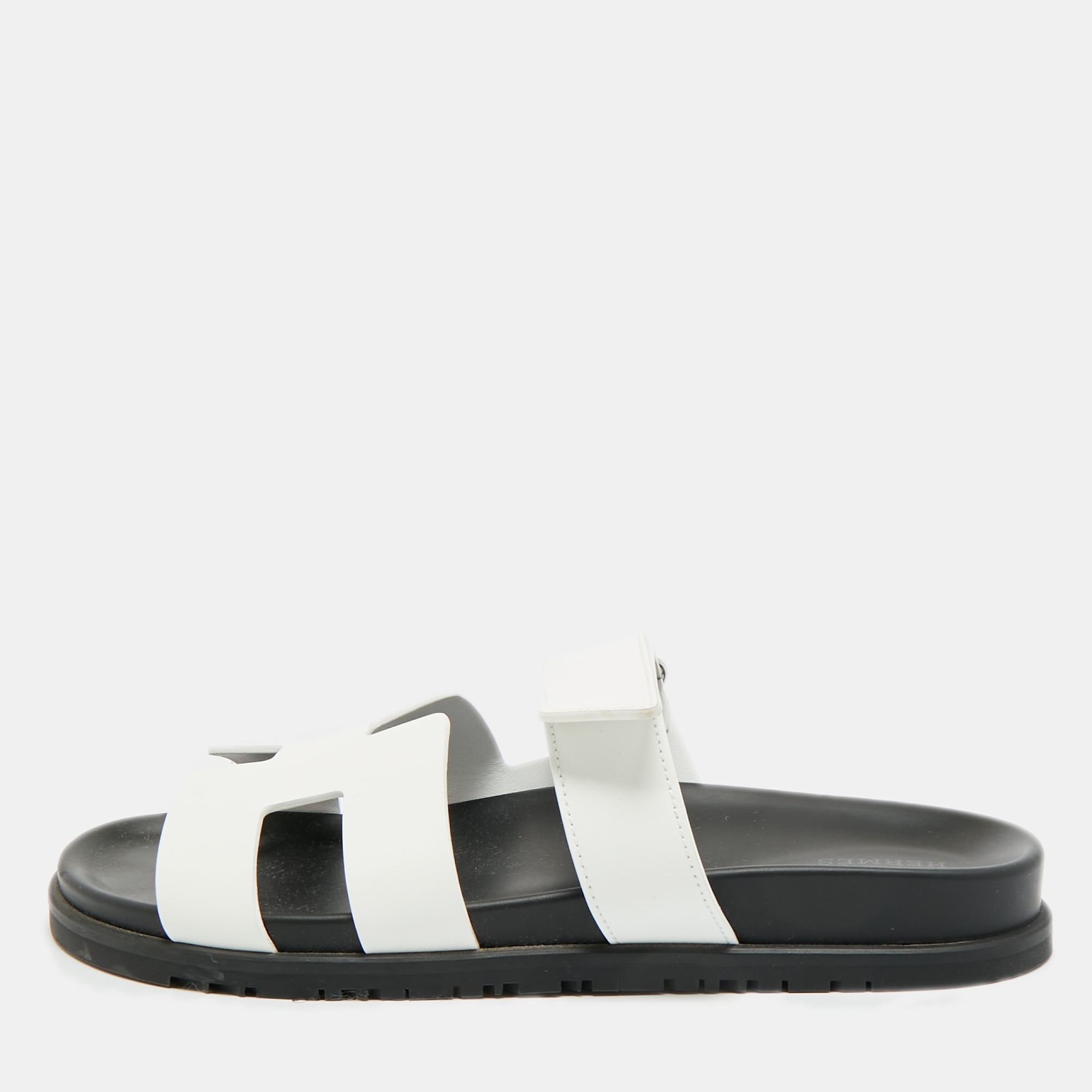 Hermes Chypre Size White Leather Flat Slide
Hermes Chypre Size White Leather Flat Slide