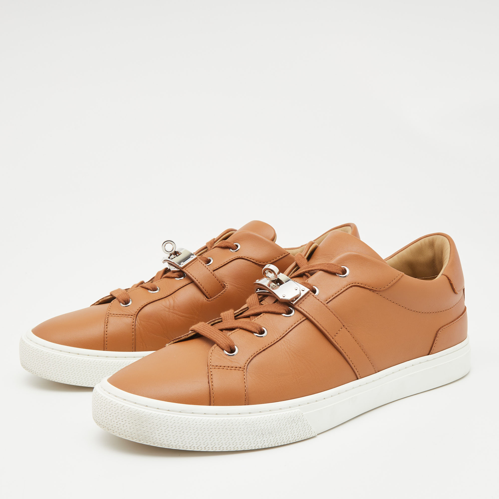 Hermes Brown Leather Day Low Top Sneakers Size 
Hermes Brown Leather Day Low Top Sneakers Size