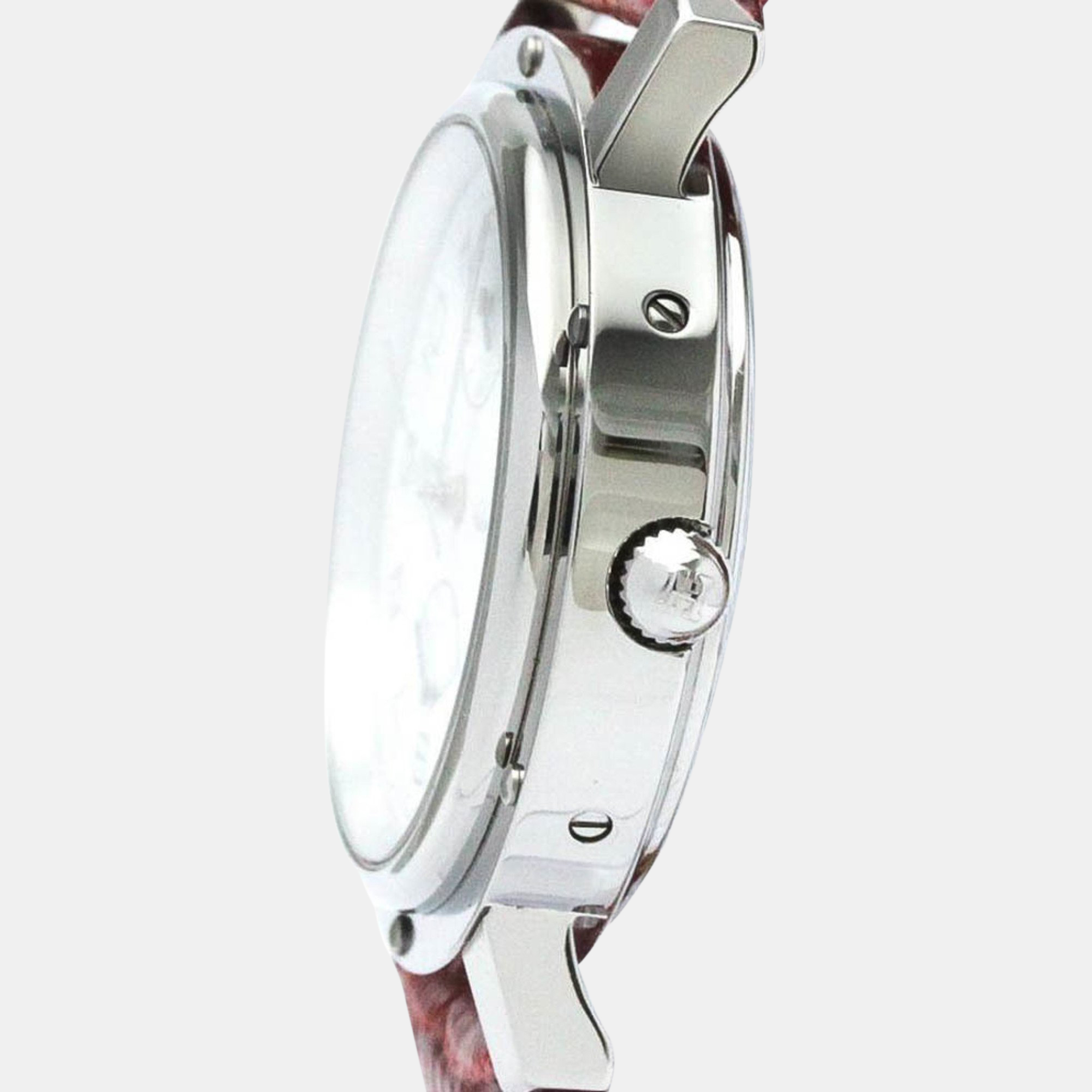 Hermes White Stainless Steel Clipper CL5.710 Automatic Men's Wristwatch 36 Mm