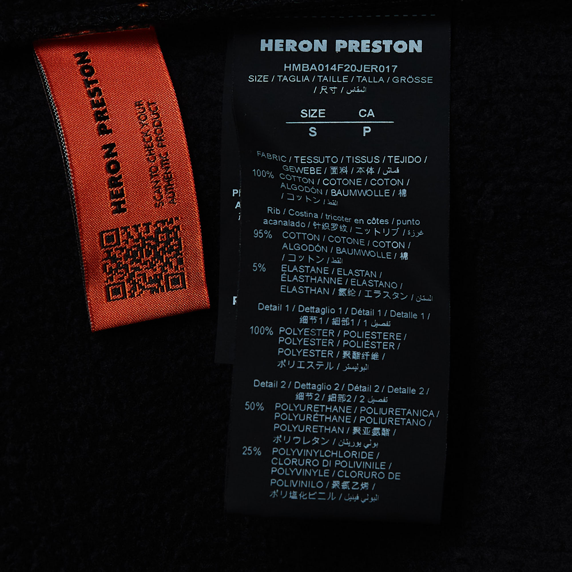 Heron Preston Black Graphic Print Cotton Sweatshirt S