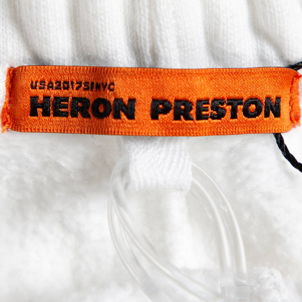 Heron Preston White Knit NASA Track Pants M