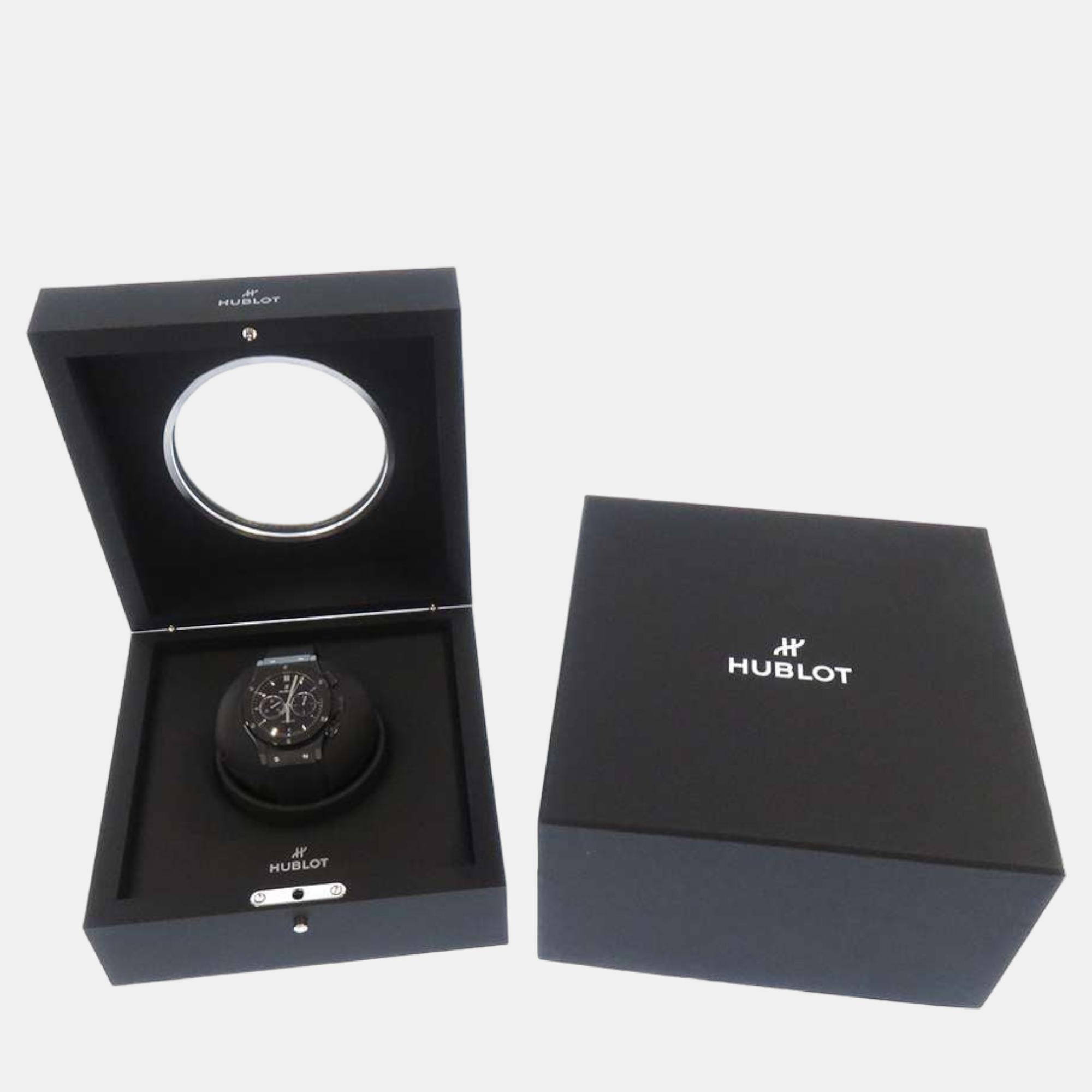 Hublot Black Ceramic Classic Fusion 541.CM.1171.RX Automatic Men's Wristwatch 42 Mm