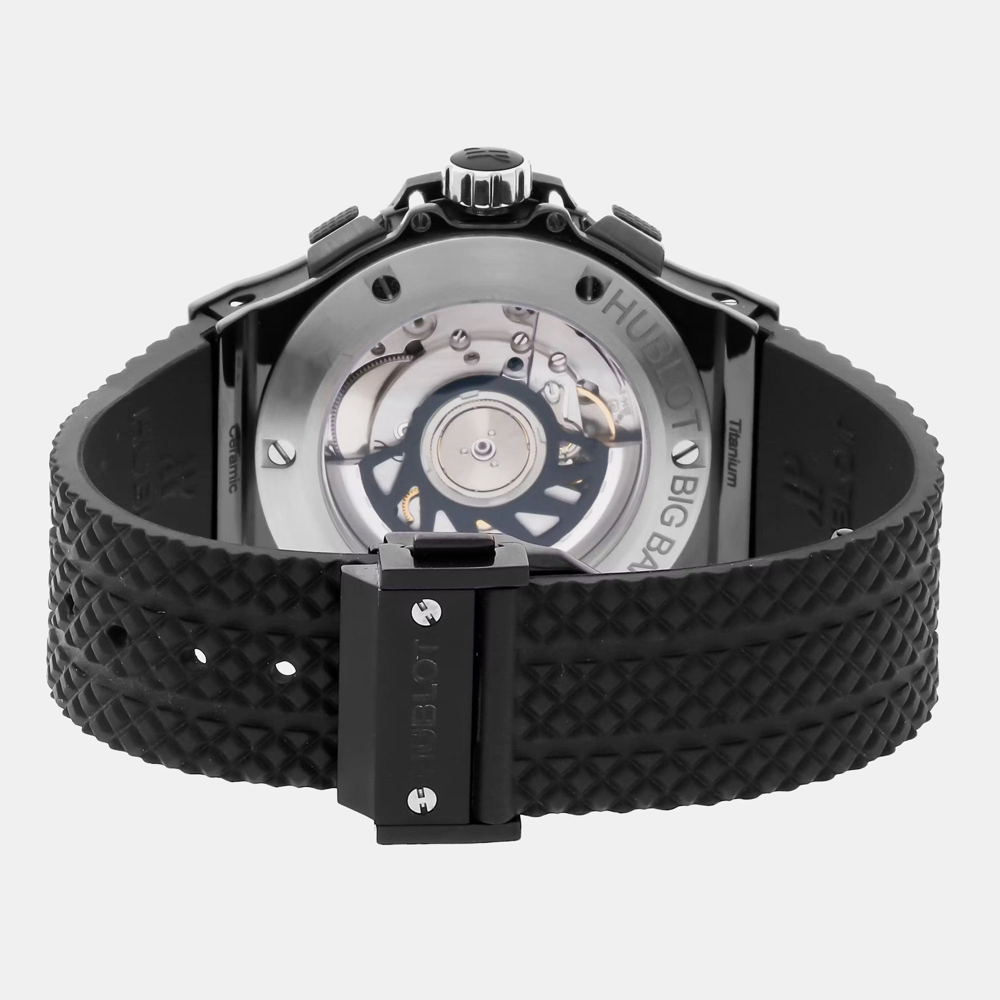 Hublot Black Ceramic Big Bang Automatic Men's Wristwatch 41 Mm