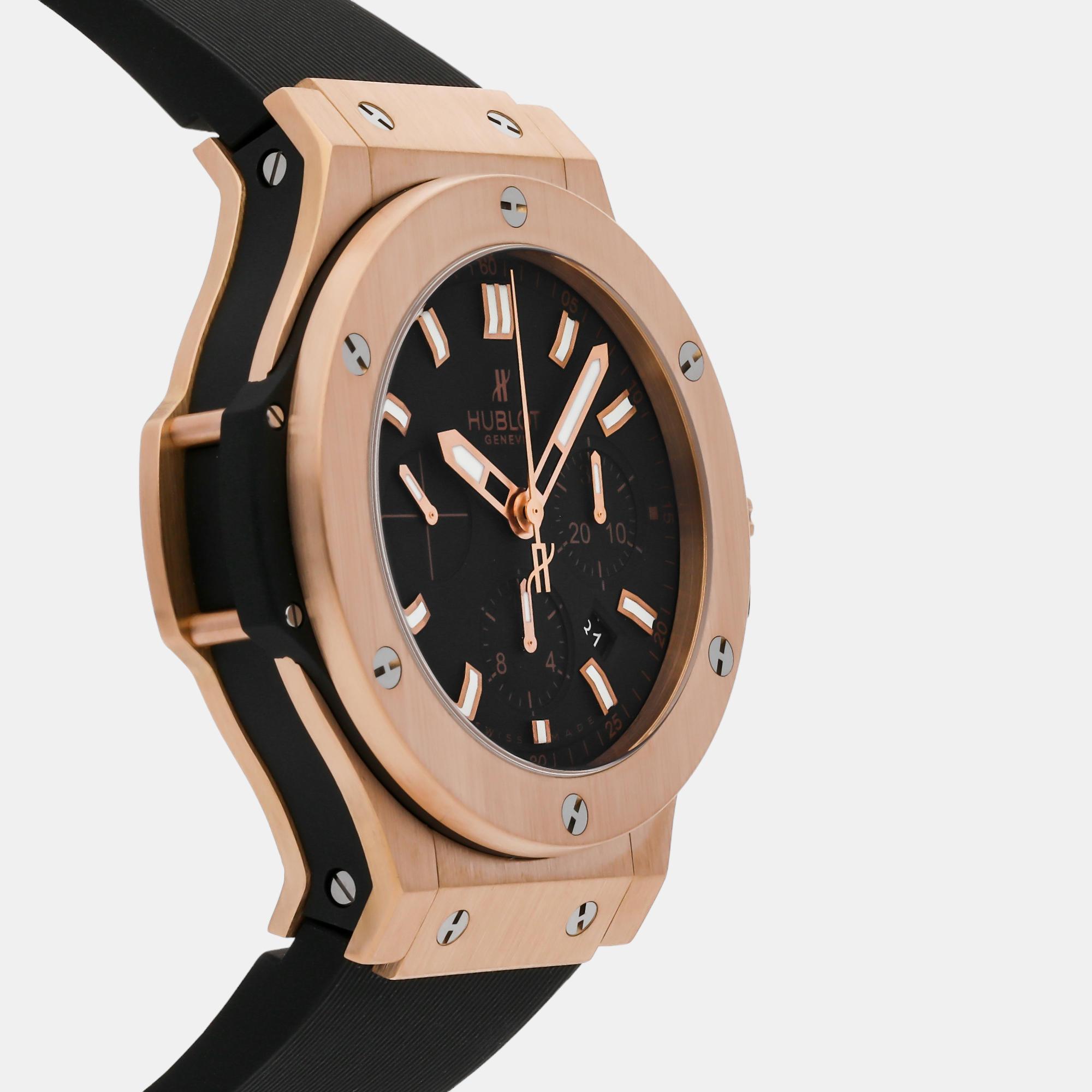 Hublot Black 18k Rose Gold Big Bang 301.PX.1180.RX Automatic Men's Wristwatch 44 Mm