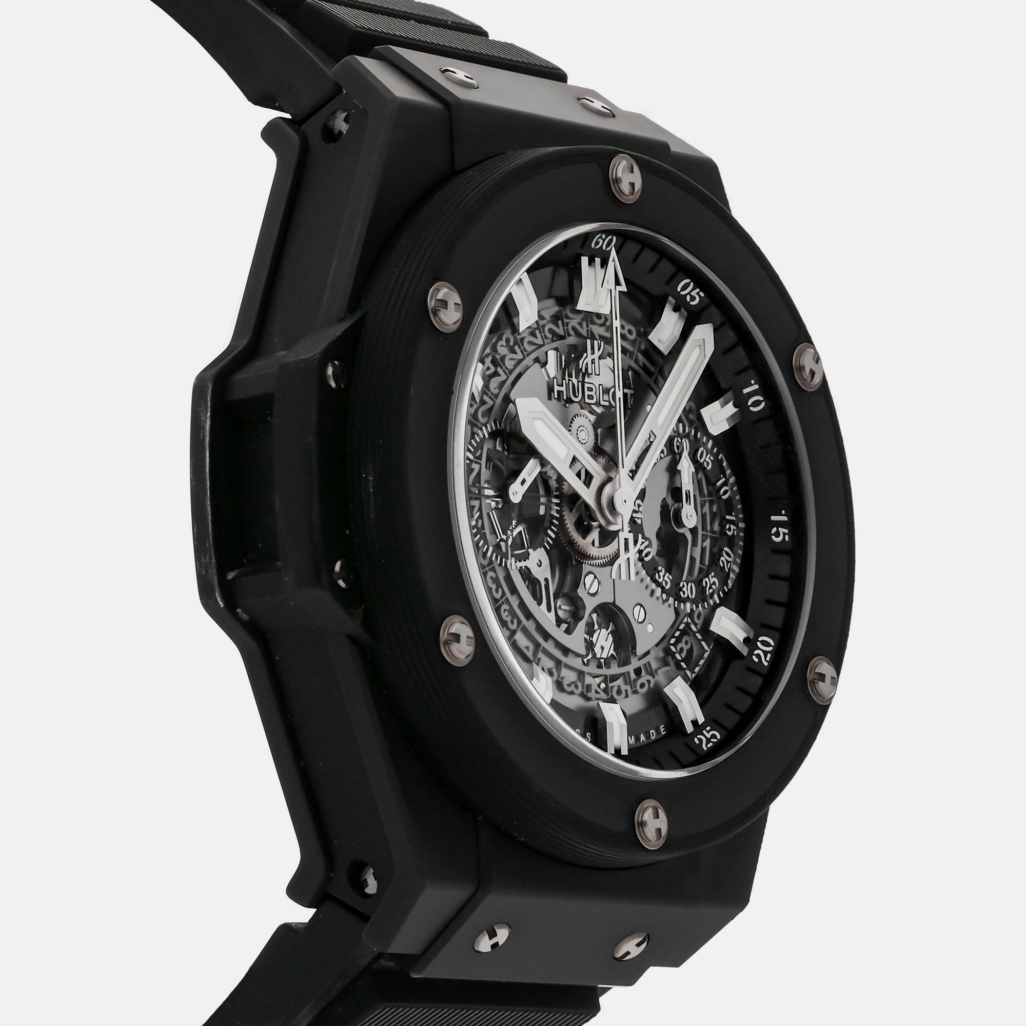 Hublot Black Ceramic King Power Automatic Men's Wristwatch 48 Mm