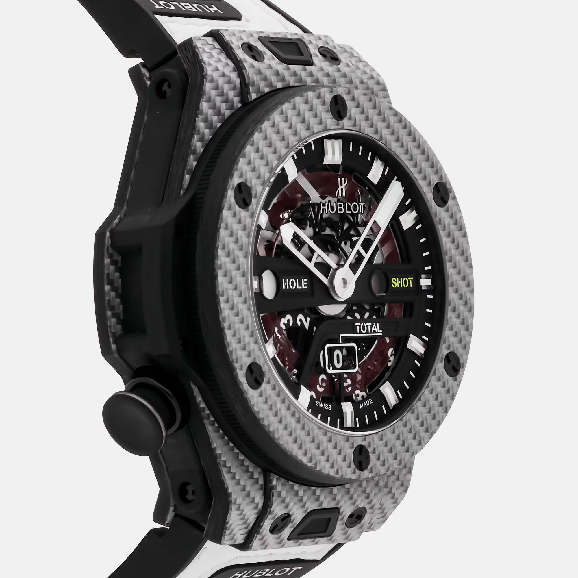 Hublot Black Carbon Fiber Big Bang 416.YS.1120.VR Automatic Men's Wristwatch 45 Mm