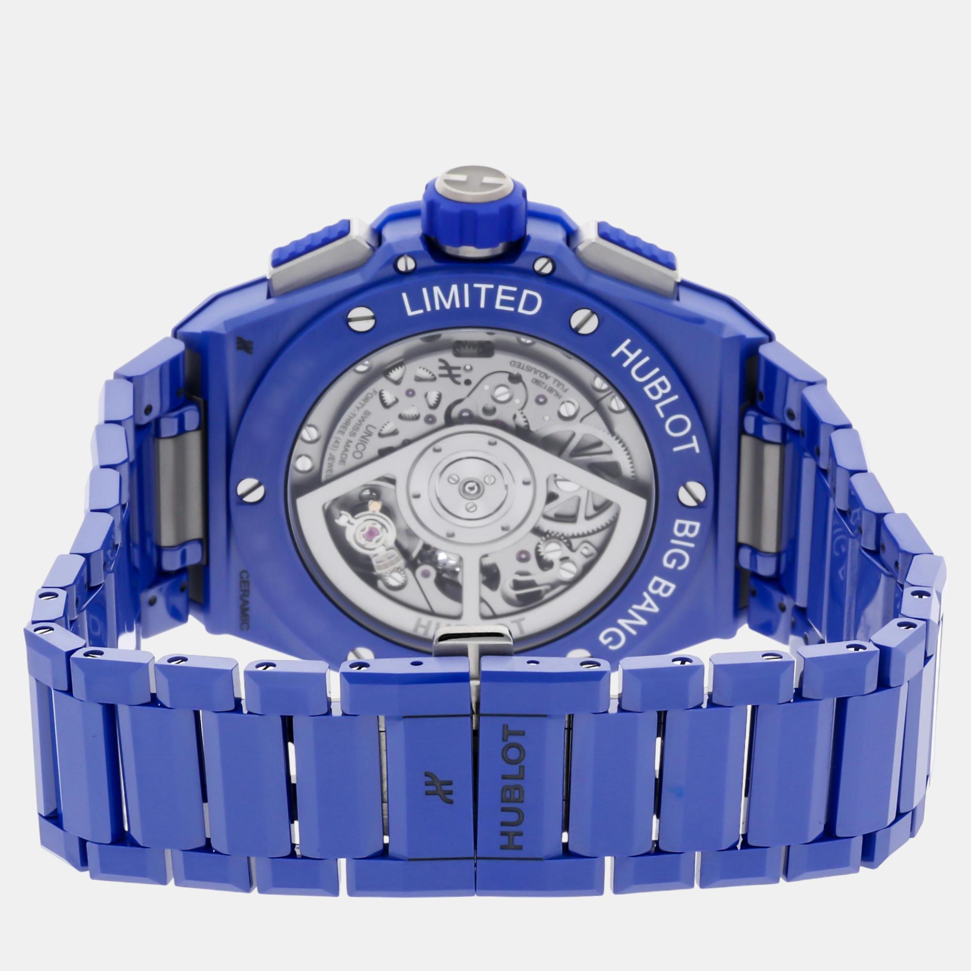 Hublot Skeleton Ceramic Big Bang 451.EX.5129.EX Automatic Men's Wristwatch 42 Mm