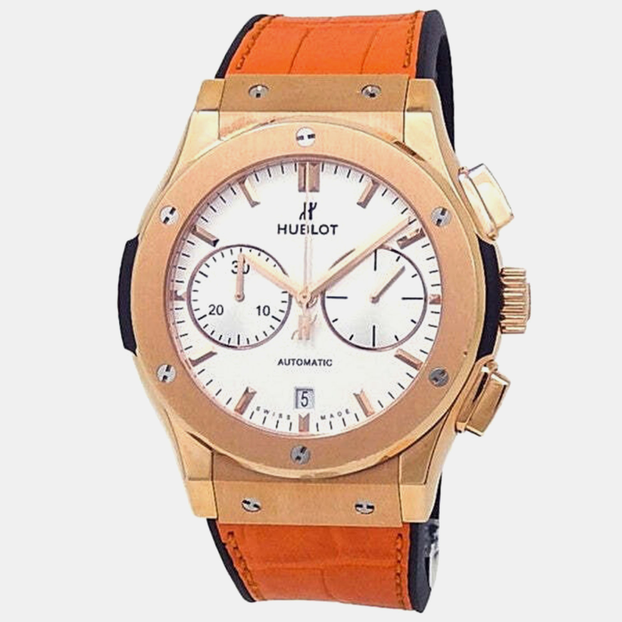 Hublot Classic Fusion 521.OX.2611.LR Automatic Silver 18k Rose Gold Men's Wristwatch 45 mm
Hublot Classic Fusion 521.OX.2611.LR Automatic Silver 18k Rose Gold Men's Wristwatch 45 mm