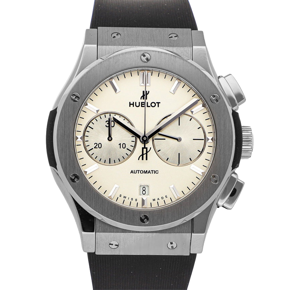Hublot Silver Titanium Classic Fusion Chronograph 521.NX.2611.RX Men's Wristwatch 45 MM