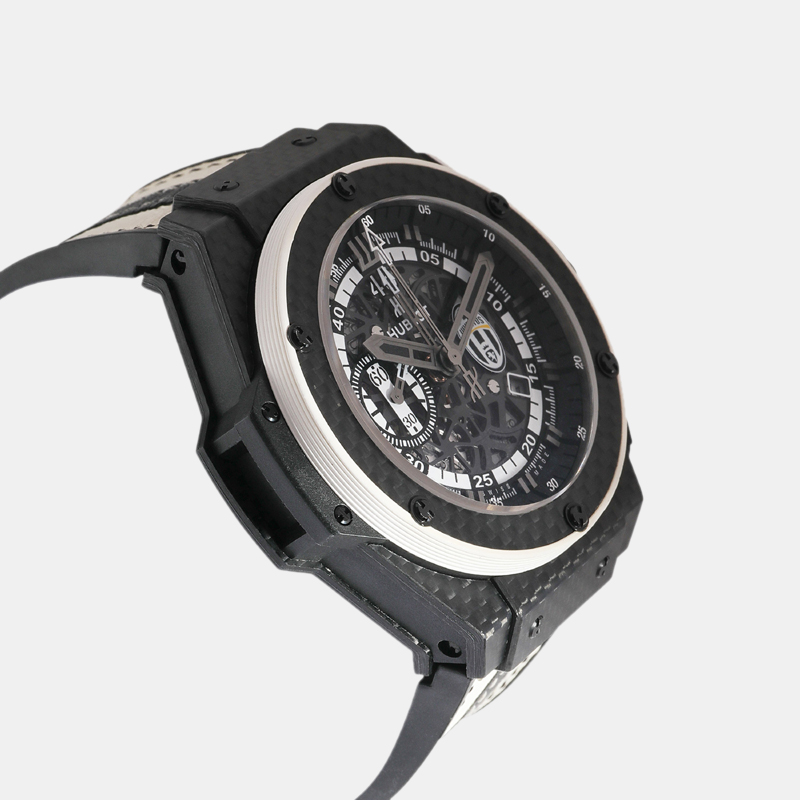 Hublot Black Carbon Fiber King Power 716.QX.1121.VR.JUV13 Automatic Men's Wristwatch 48 Mm