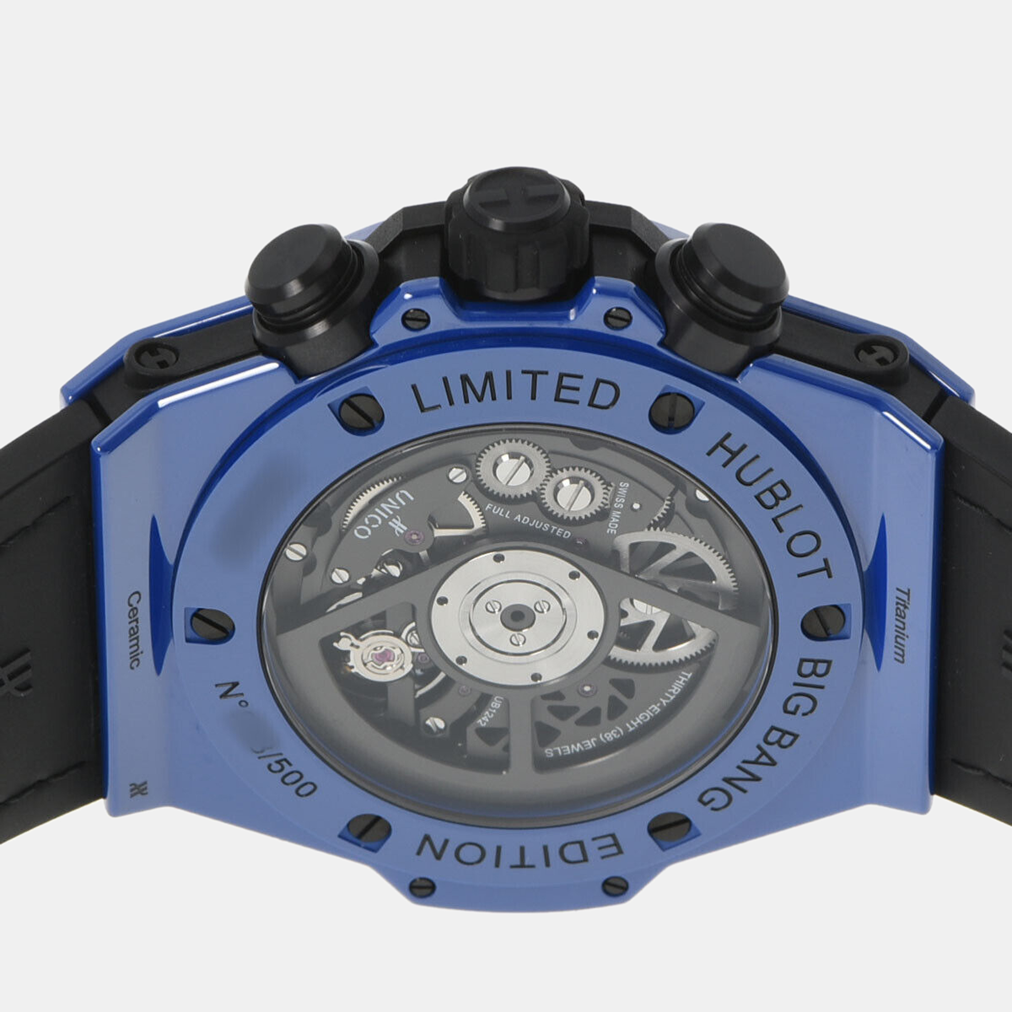 Hublot Blue Ceramic Big Bang 411.ES.5119.RX Automatic Men's Wristwatch 45 Mm