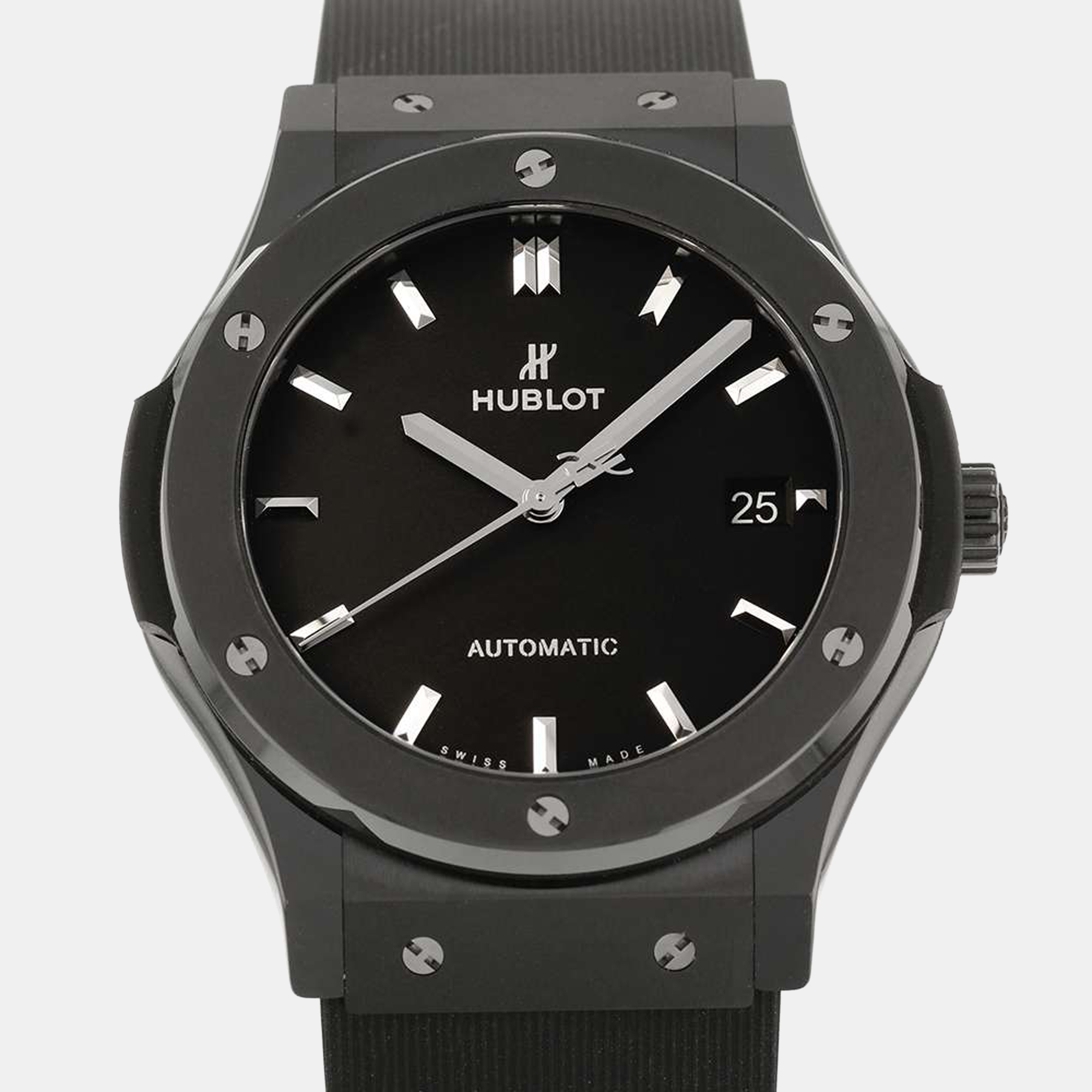 Hublot Black Ceramic Classic Fusion 511.CM.1171.RX Automatic Men's Wristwatch 45 Mm