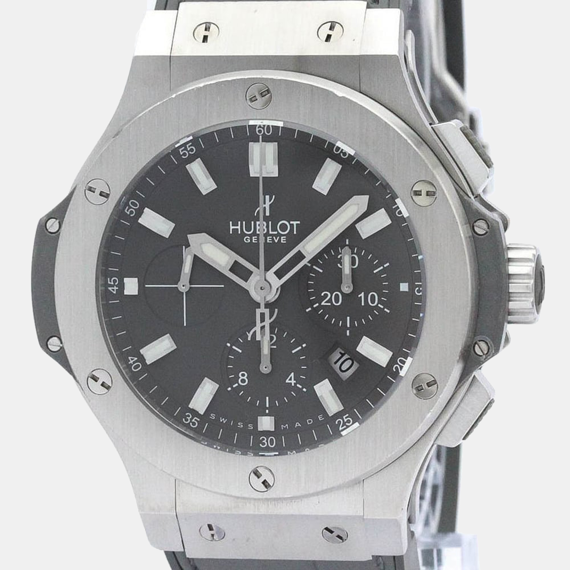 Hublot Grey Stainless Steel Big Bang 301.ST.5020.GR Men's Wristwatch 44 Mm