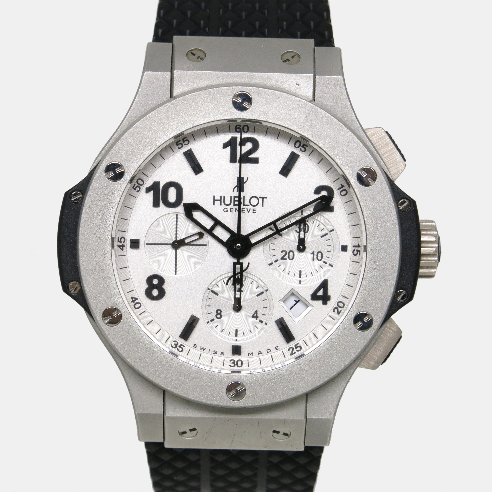 Hublot silver platinum big bang platinum matte ref.301.ti..450.rx men's watch 44 mm