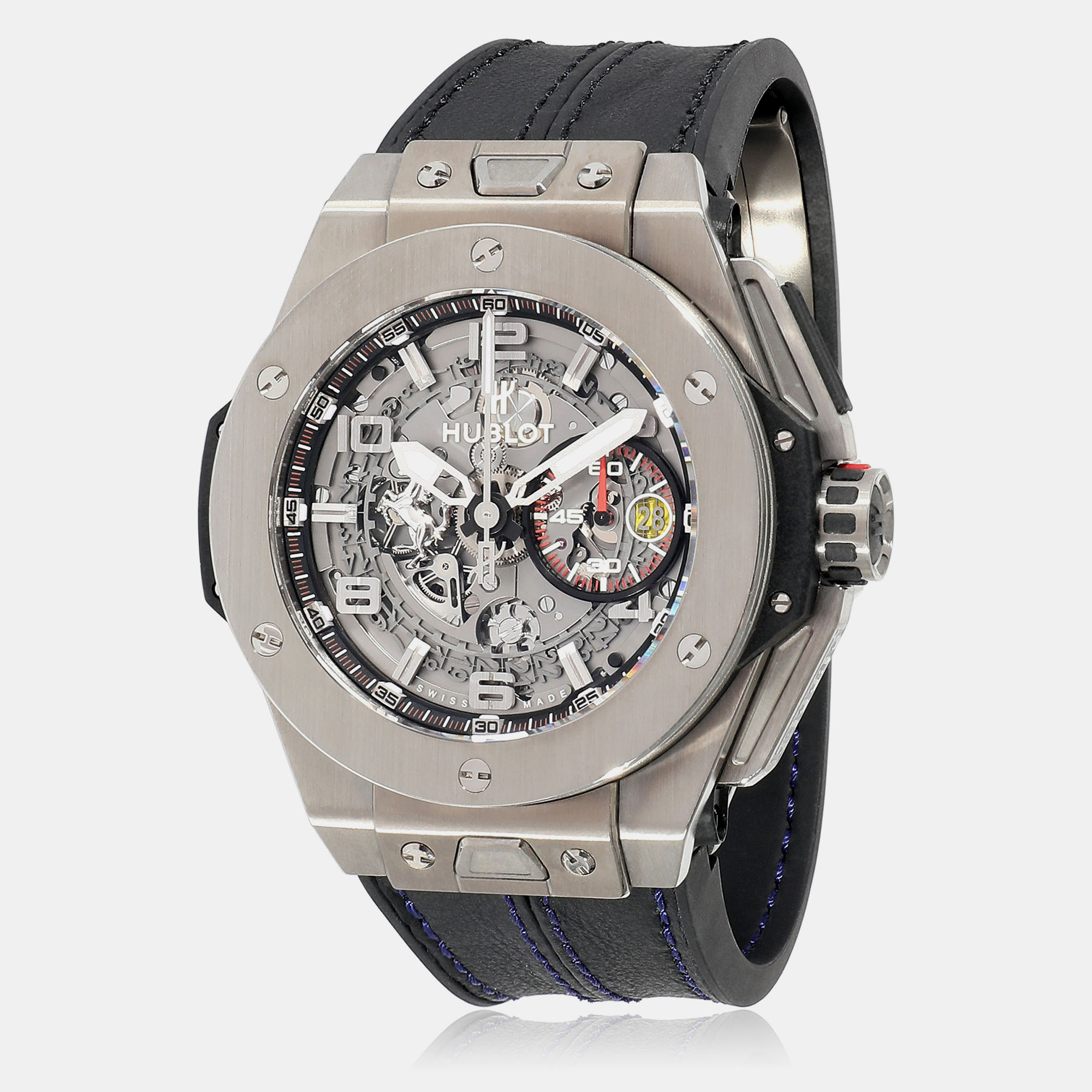 Hublot Grey Titanium Big Bang Ferrari 401.NX.0123.VR Automatic Men's Wristwatch 45 Mm