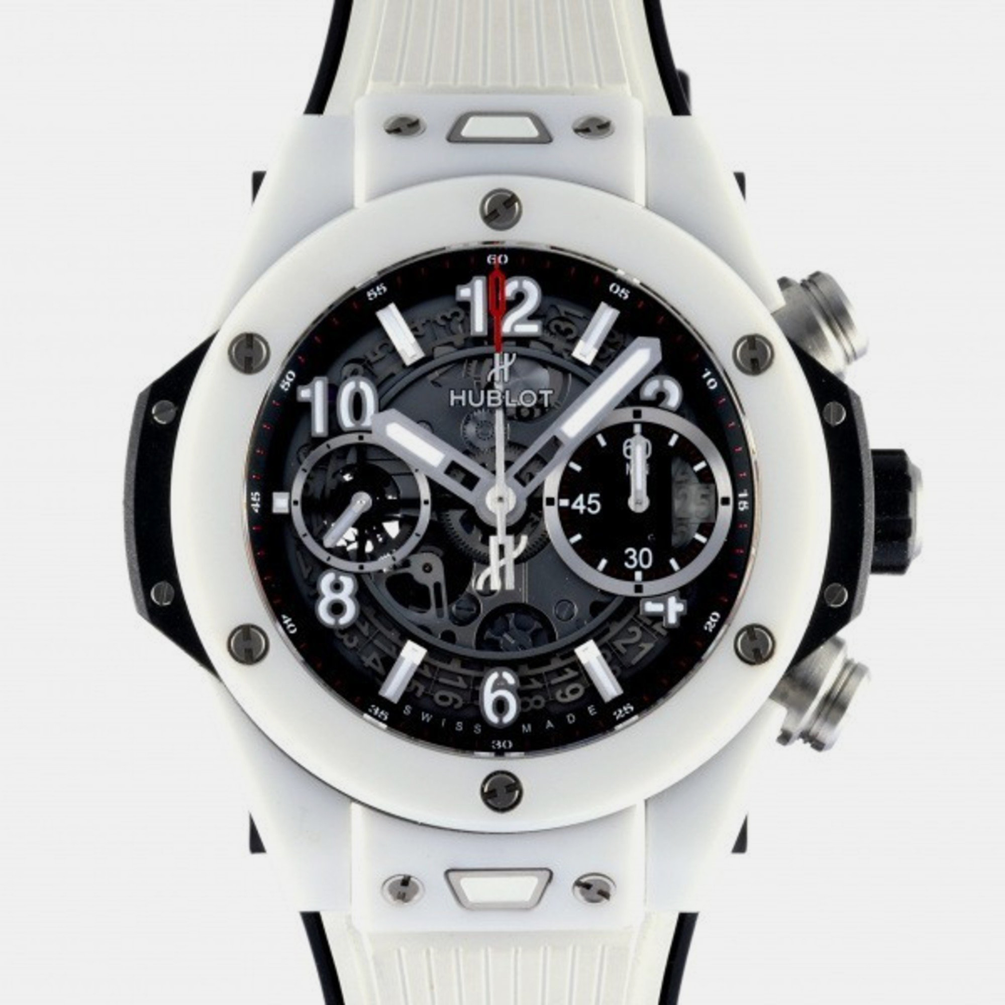 Hublot Grey Ceramic Big Bang 441.HX.1170.RX Automatic Men's Wristwatch 42 Mm